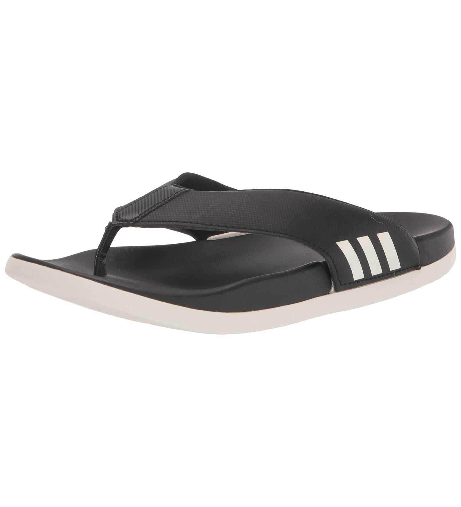 adidas Women's Adilette Comfort Slide Sandal - Black/White - Size 8 - Buy Online on GoSupps.com