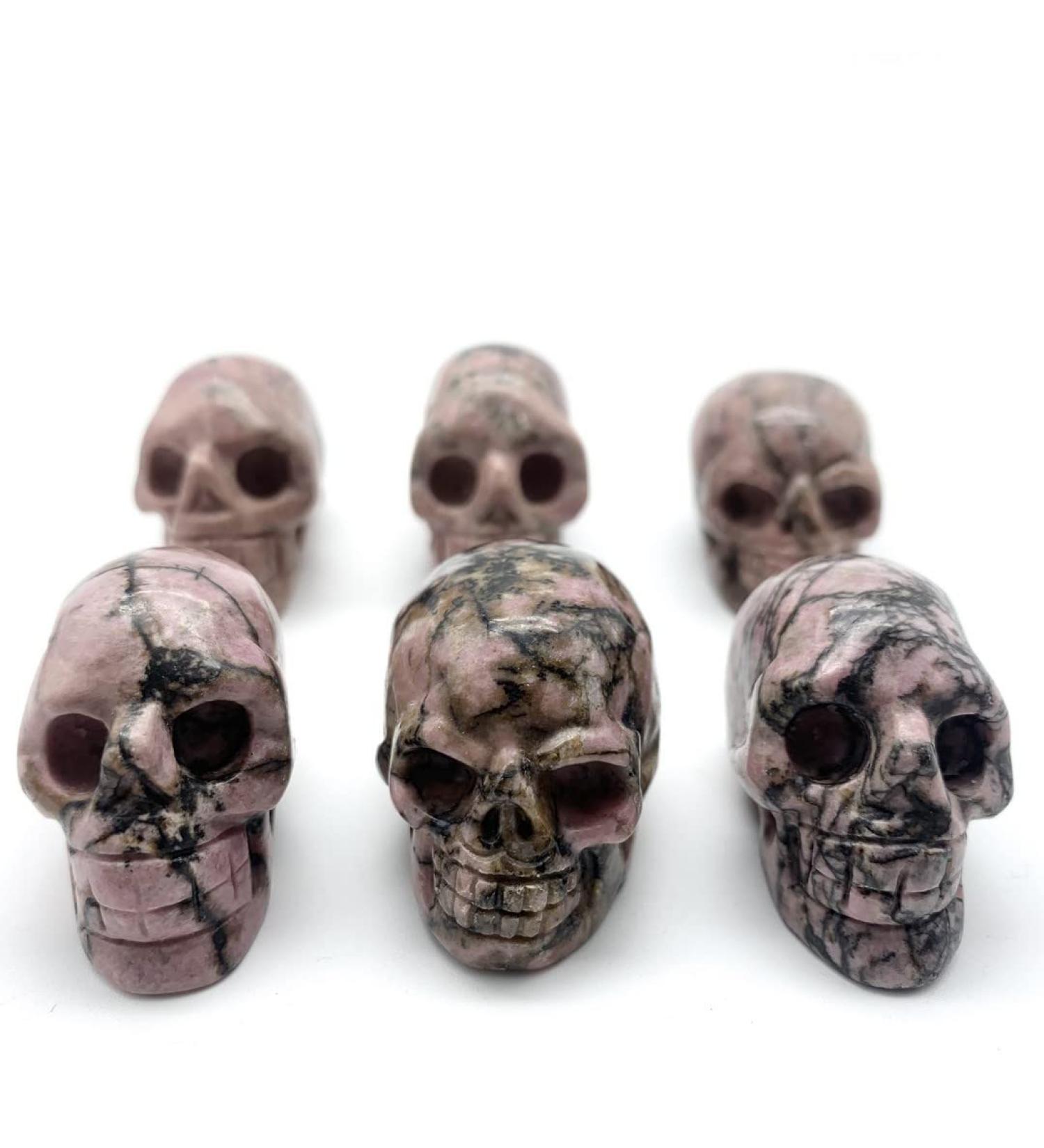 Natural Crystal Rough Natural Quartz Crystal Natural Pink Rhodonite Quartz Ghost Head Carved Crystal Handmade Crystal Home Ornaments Decoration Stones Home Office Decor - Buy Online on GoSupps.com