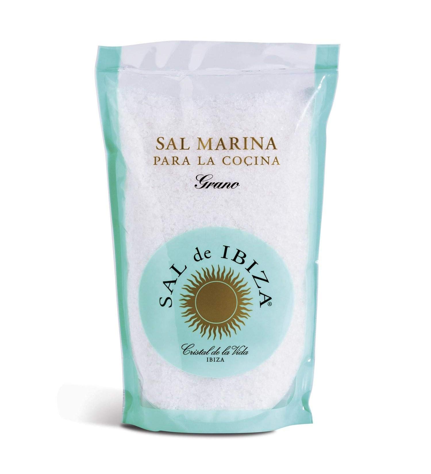 SEL SAL DE IBIZA PUR SEL DE MER GROS GRAIN POUR LA CUISINE en Zip de 1 kg