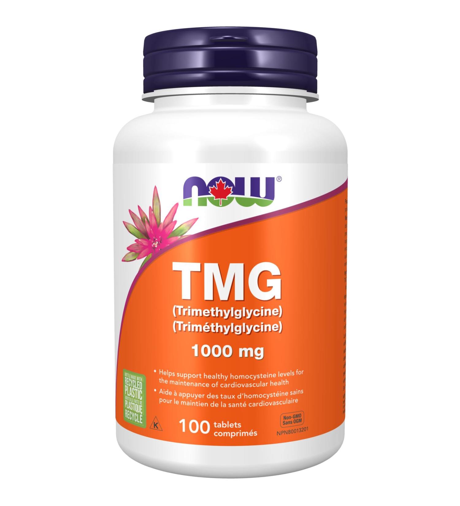 NOW Tmg (Trimethylglycine) Tablets 1000mg 100 Count - Buy Online on GoSupps.com