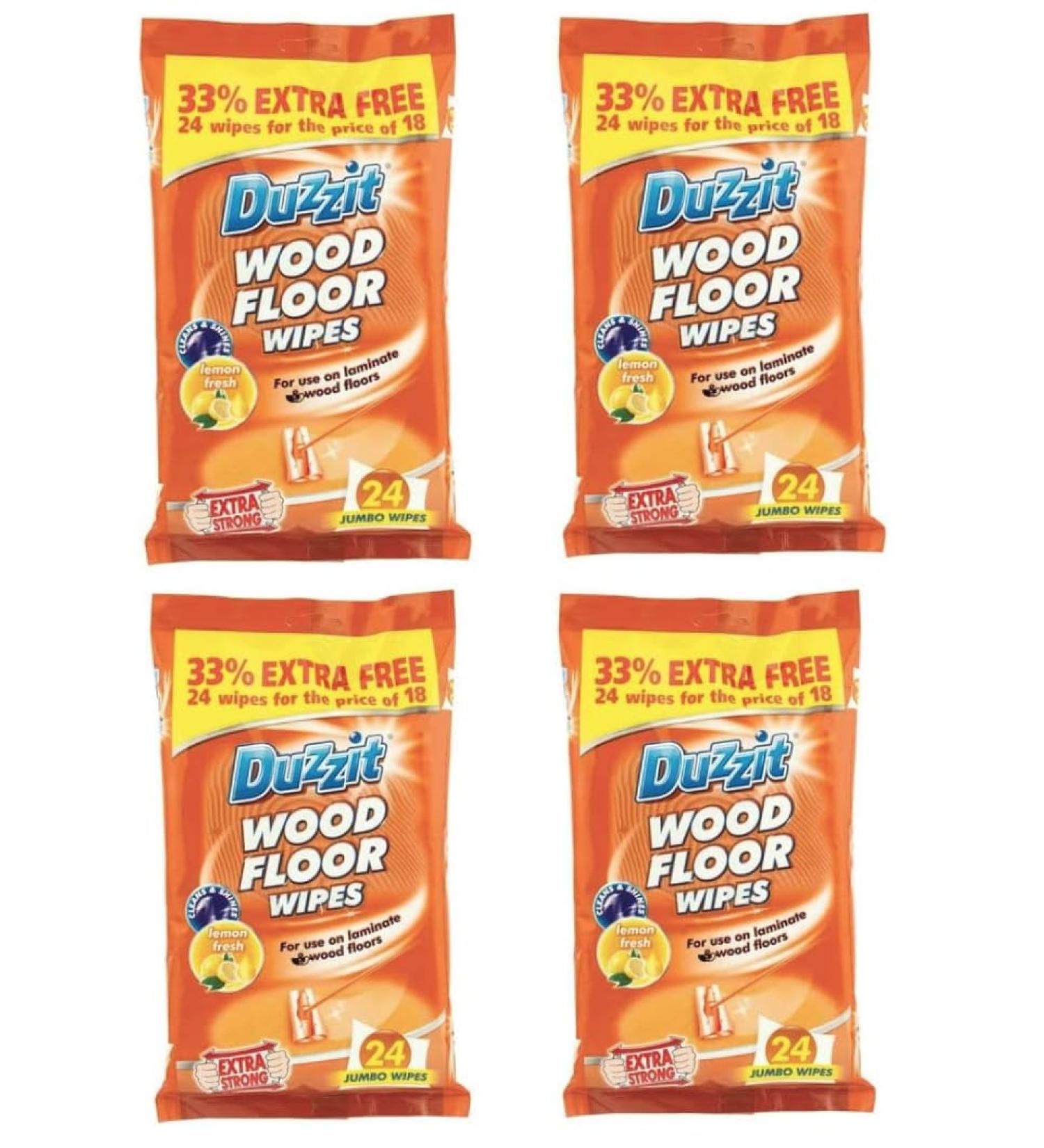 96 Laminate And Wood Floor Wipes Clean & Shine Lemon Fresh - Buy Online on GoSupps.com