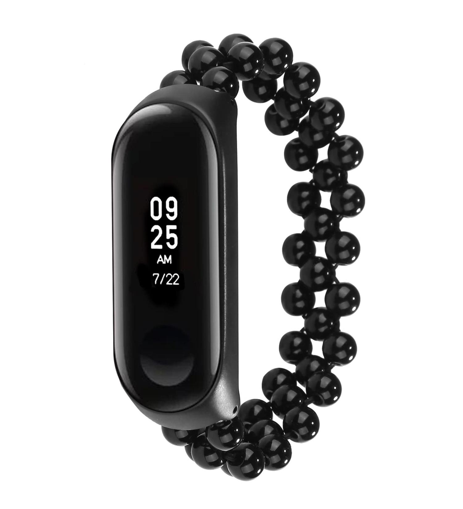 Ruirdot Handmade Elastic Pearl Bracelet for Mi Band 5/6 - Stylish Replacement Wristband for Women & Girls - Buy Online on GoSupps.com