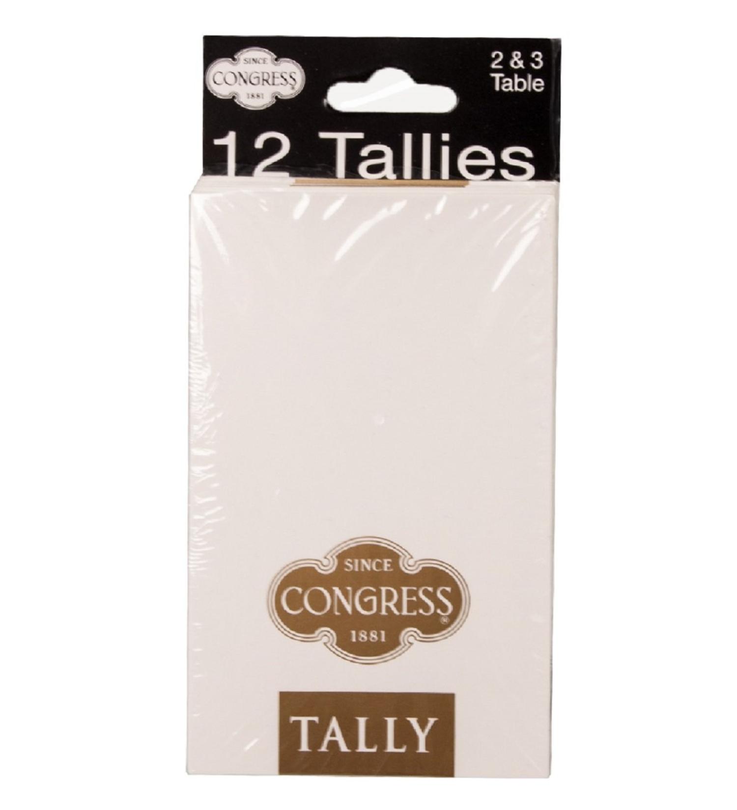 White & Gold Congress Tally Scorecards for Bridge - Elegant Scoring Sheets - Buy Online on GoSupps.com