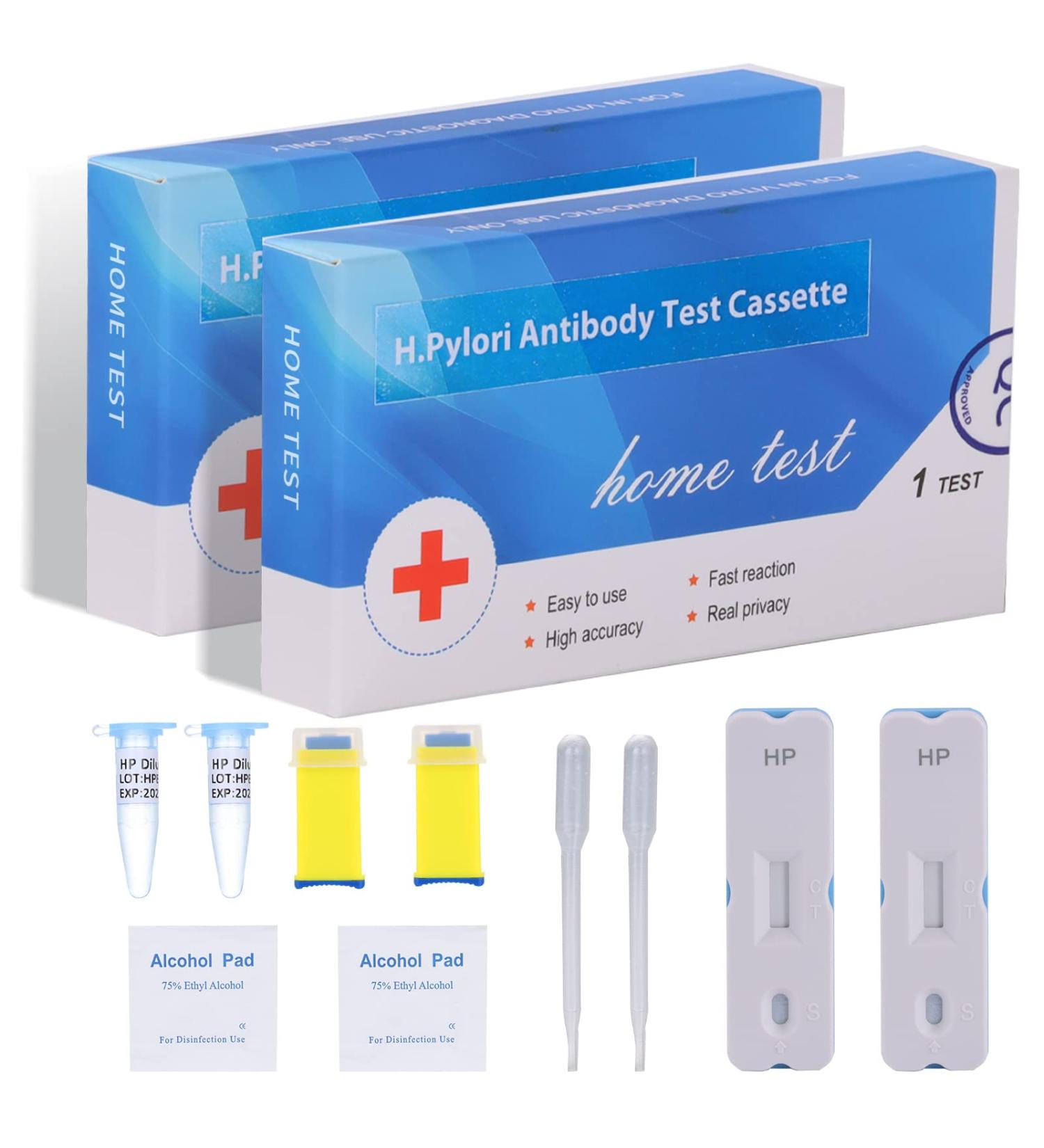H. Pylori Helicobacter Pylori Detection Test Kit - Quick 10-15 Minute Home Testing - Highly Accurate & Easy to Use - Buy Online on GoSupps.com