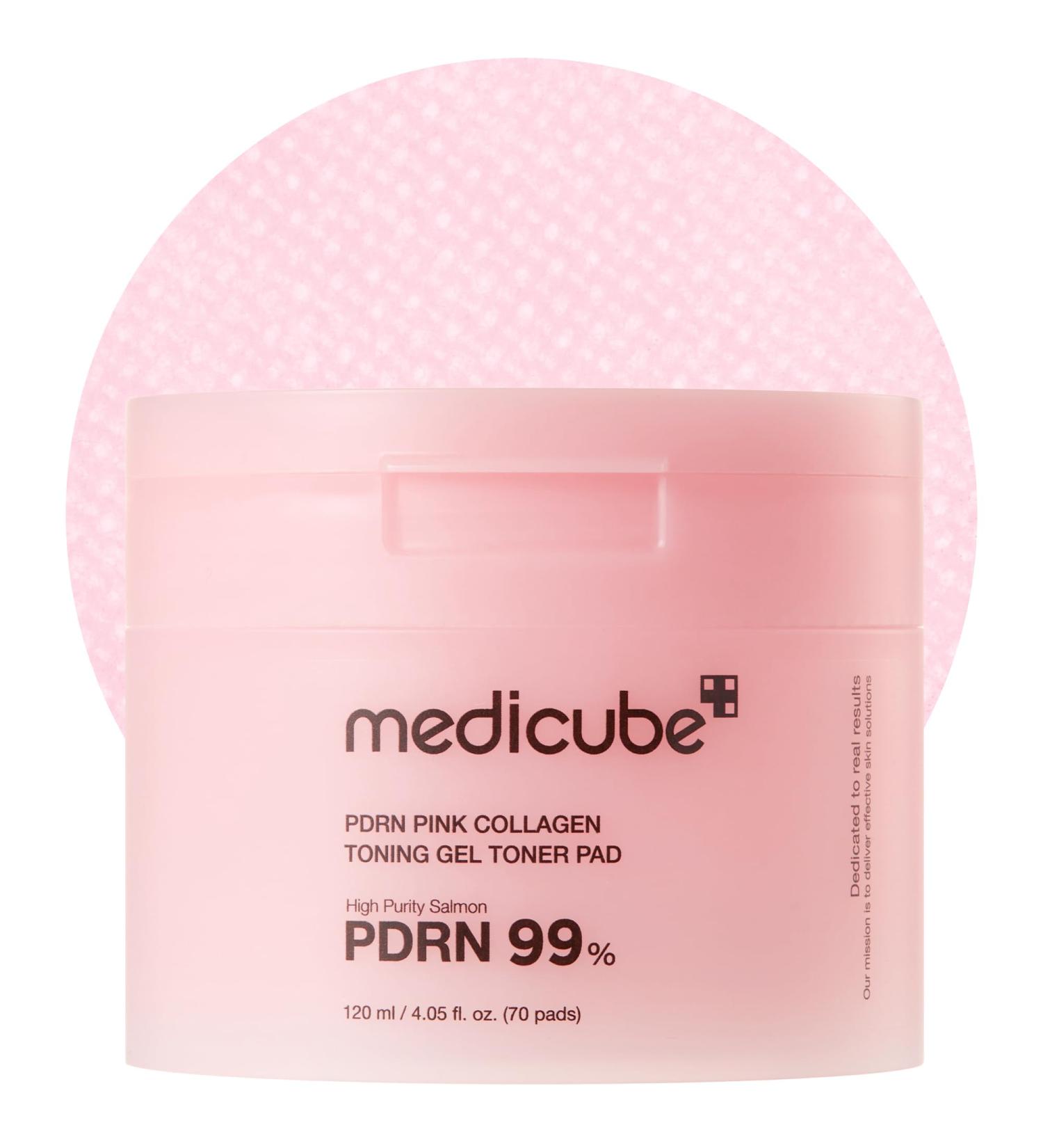 medicube Salmon DNA PDRN Pink Collagen Jelly Pad | Korean Gel Toner Pads with Niacinamide Madecassoside Retinol | Soothing Radiance & Uneven Skin Tone | Korean Skin Care | 70Pads Pdrn Jelly Gel Pads 70 Count (Pack of 1) - Buy Online on GoSupps.com