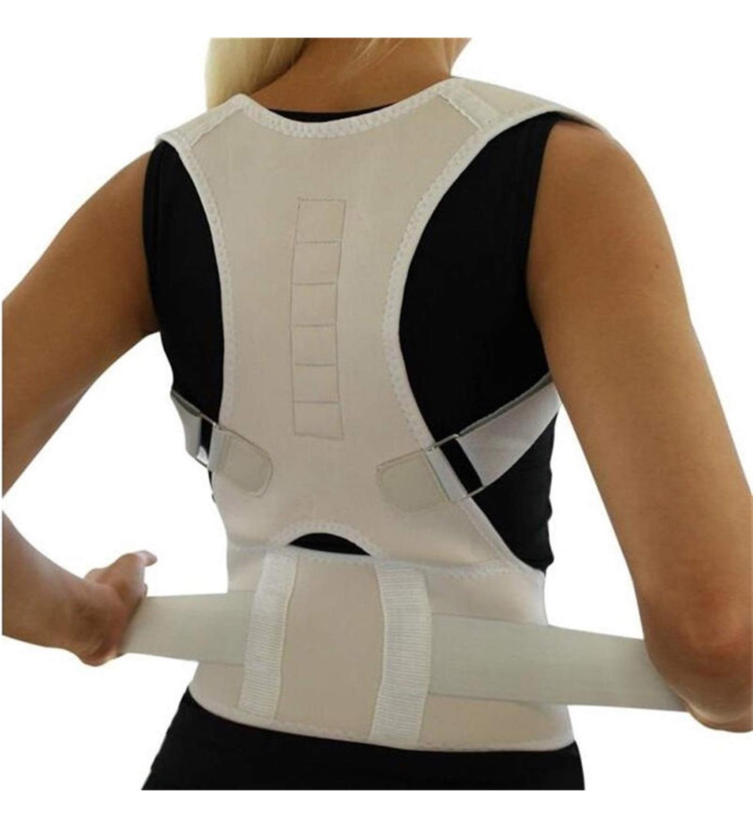 Posture Corrector Shoulder Bandage Back Orthopedic Posture Correction Lower Back Support Belt Men Women Good (Pink XL) (Vit L) - Buy Online on GoSupps.com