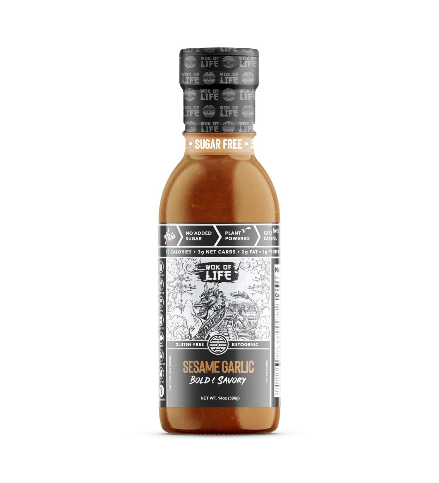 Sesame Garlic Sauce by Wok of Life - Sugar Free Low Carb & Keto Friendly  Vegan  Gluten-Free | Stir Fry  Marinade  Chinese Sauce - Buy Online on GoSupps.com