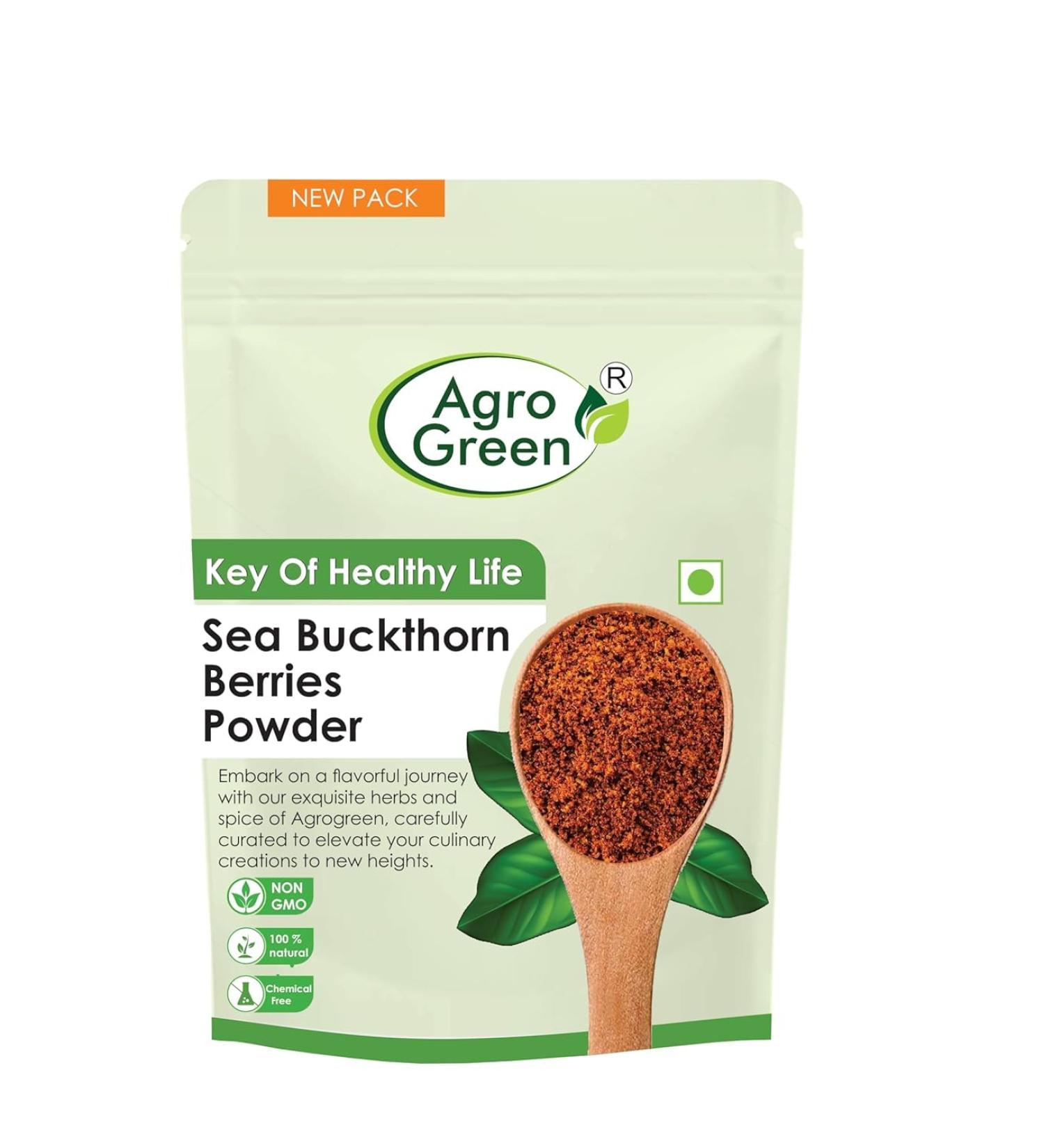 Sea Buckthorn Berries Powder - Sea Buckthorn Berry Powder - Dry Sea Buckthorn Berries Powder - (50 gm) - Buy Online on GoSupps.com