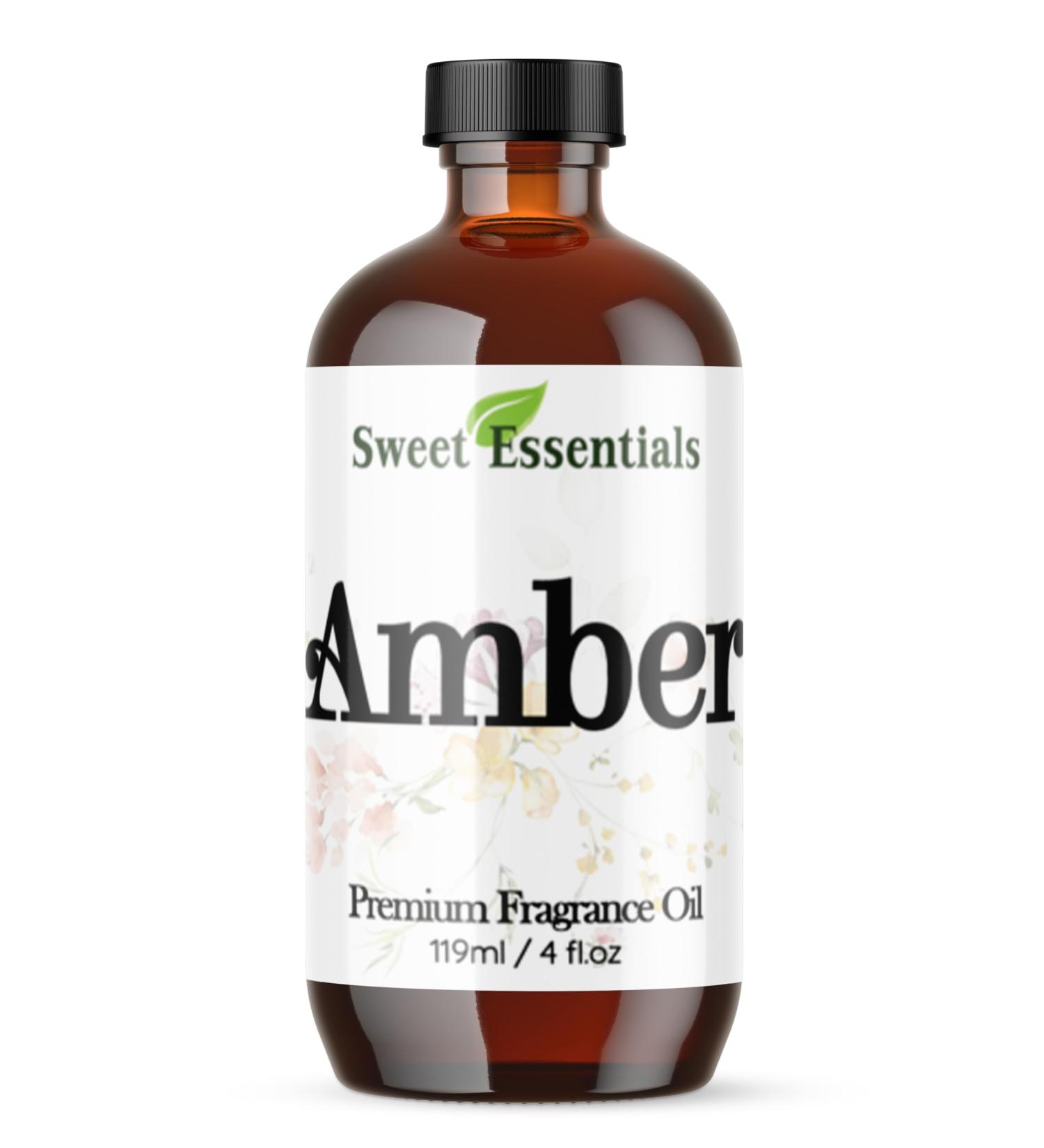 Amber 4oz Premium Fragrance Oil Aromatherapy Diffuser Crafts Soap Home Scents Bath & Body DIY Parfum and Much More. Versatile & Long-Lasting by Sweet Essentials