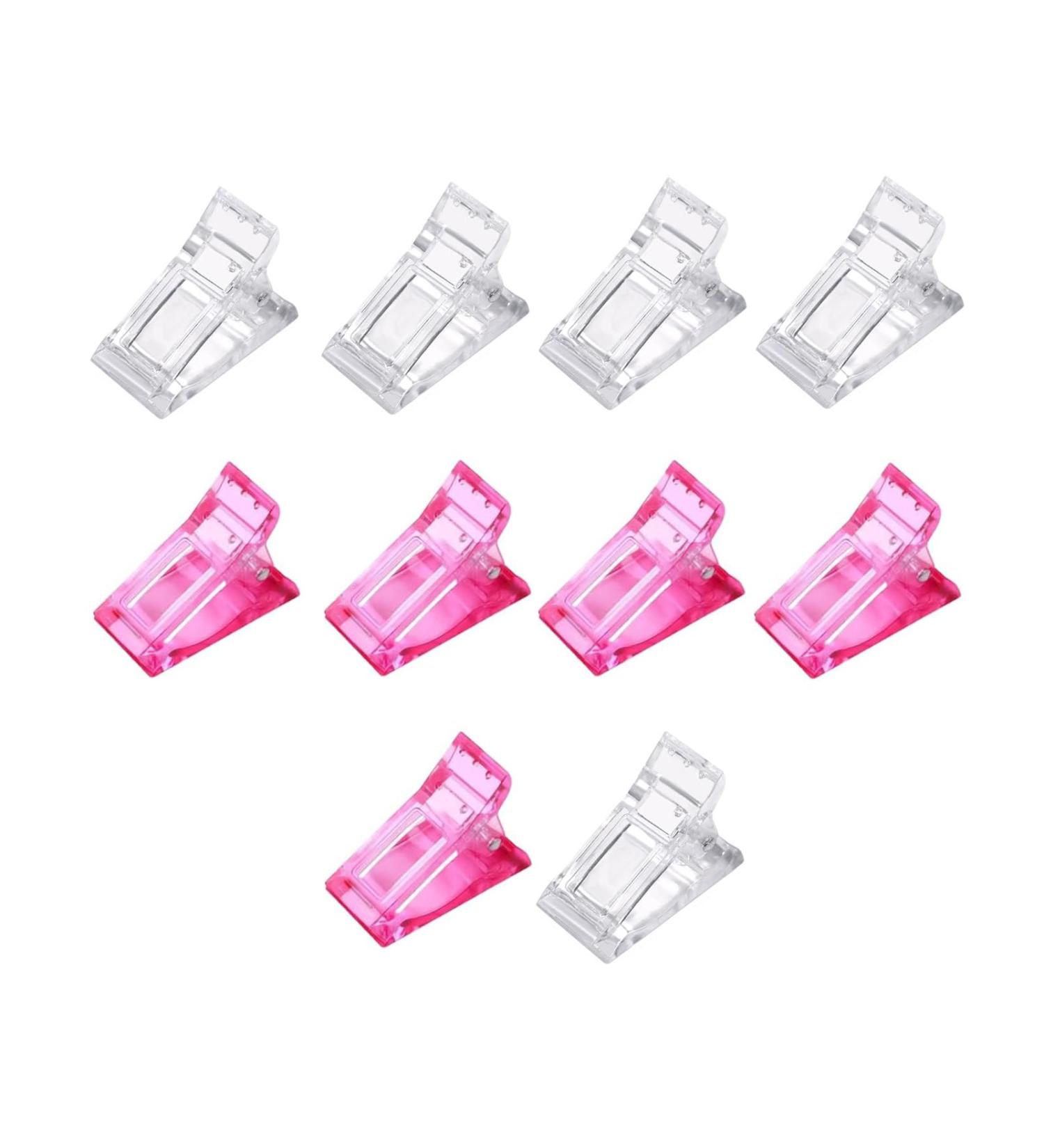 ZXCHOME Clear Nail Tips Clips Clear Polygel Nail Tip Clips Nail Pinch Clips Extension Pliers - Buy Online on GoSupps.com
