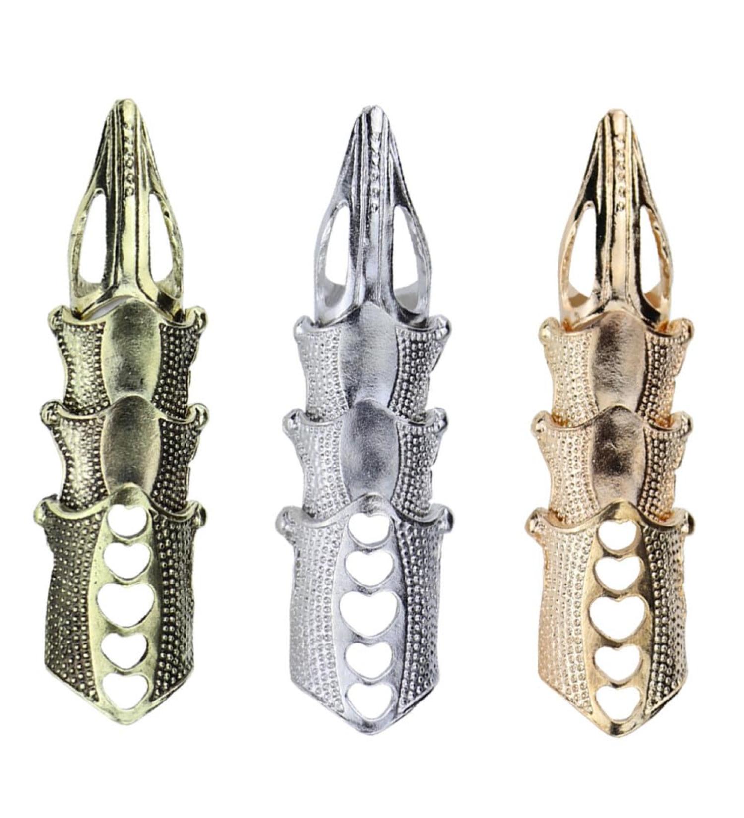 Frcolor Halloween Costume Claw Rings - Full Finger Gothic Nail Set for Men & Girls | 3-Piece Movable Ankle Armor - Buy Online on GoSupps.com