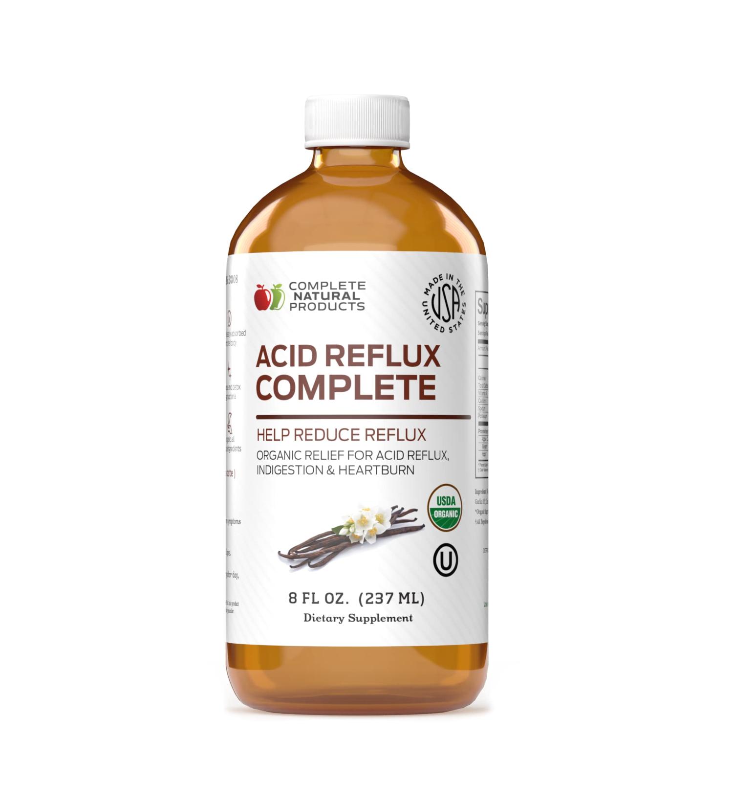 Organic Acid Reflux Relief Liquid 8oz - Natural Heartburn & GERD Remedy - Buy Online on GoSupps.com