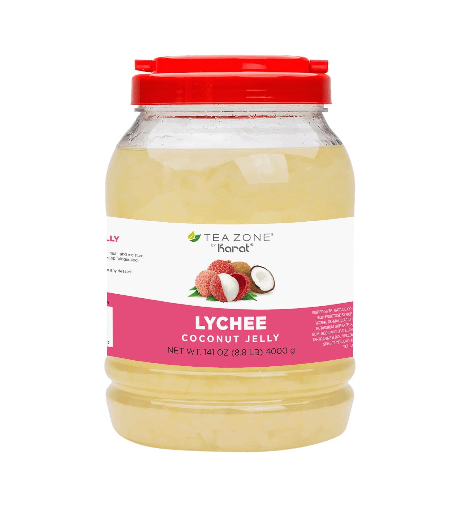 TEA ZONE Lychee Coconut Jelly - 8.8 lbs | Delicious Topping for Bubble Tea and Desserts - Buy Online on GoSupps.com