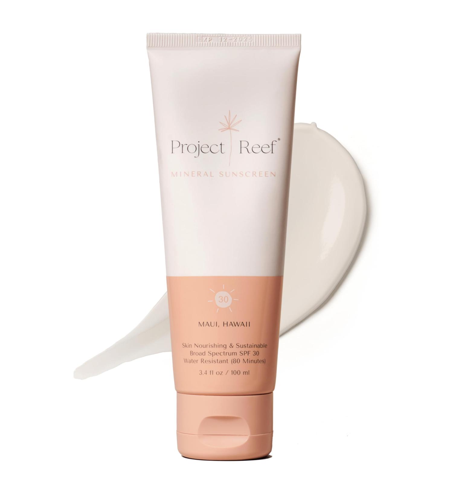 SPF 30 Mineral Sunscreen - Reef Friendly Vegan Water-Resistant Lotion for All Ages | No White Residue - 3.4 fl oz - Buy Online on GoSupps.com
