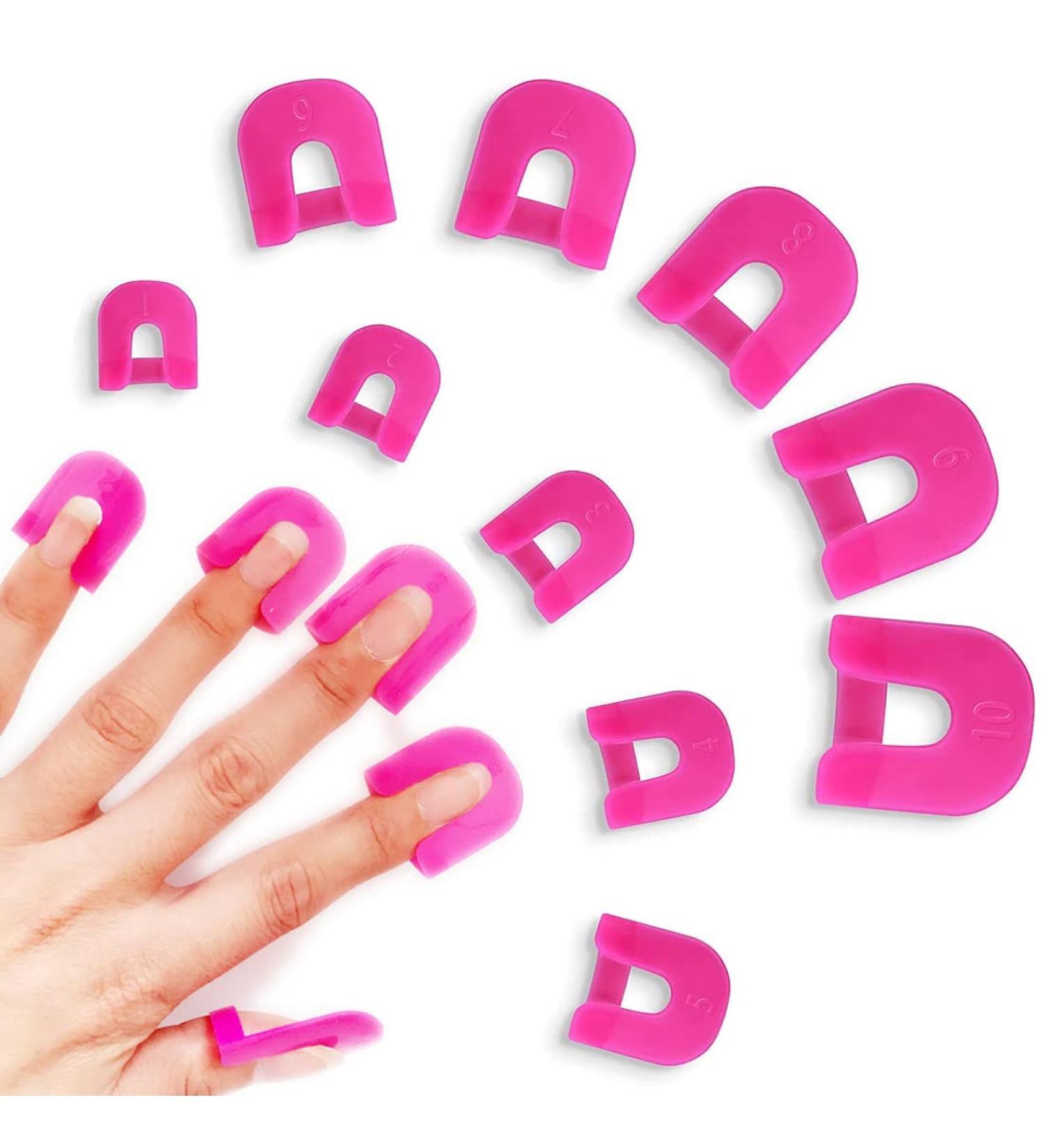 Buy Kztha 26pcs Nail Polish Template Kit | Reusable Nail Art Edge Skin Barrier & Tools for Perfect Paint Protection - Buy Online on GoSupps.com