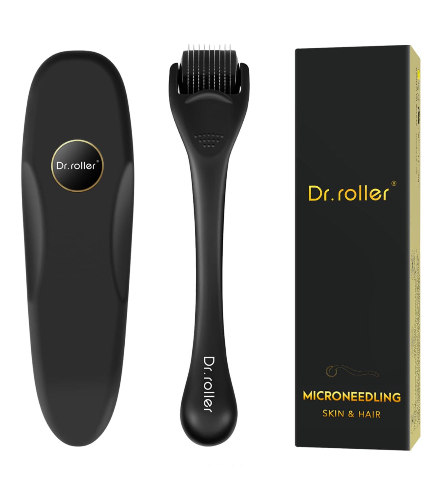 Derma Roller Cheveux 1 5mm Microneedling Roller Cheveux Repousse Rouleau Barbe Homme Stimuler la Croissance de la Barbe et Des Cheveux 1.5mm Noir - Buy Online on GoSupps.com