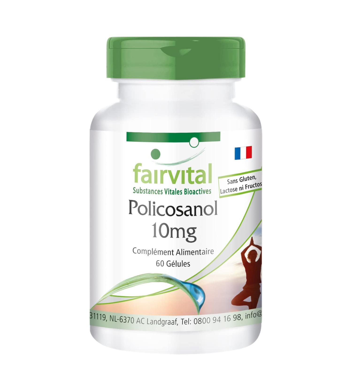 Fairvital | Policosanol 10mg - 2 months - VEGAN - High dosed - 60 capsules - Buy Online on GoSupps.com