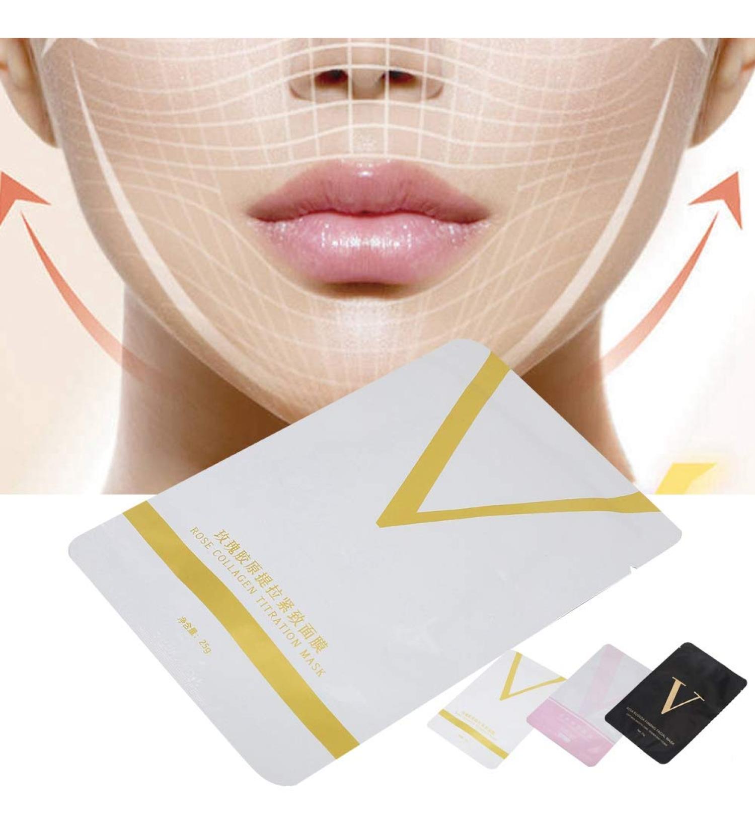 V Face Masks - V Line & Double Chin Reducer | Slimming & Lifting Anti-Wrinkle Facial Treatment (White Pack - Buy Online on GoSupps.com