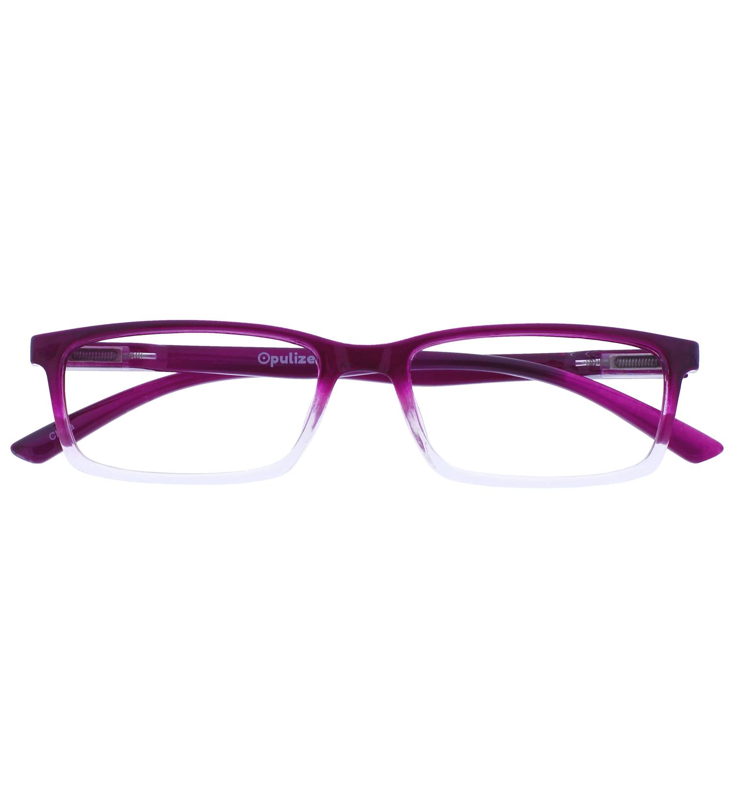 Buy Opulize Blue Light Filter Glasses - Narrow Frame Spring Hinges Anti-Reflective Improve Sleep Gaming Men - B9 +0.00 Diopters Purple - International Shipping Available - Buy Online on GoSupps.com
