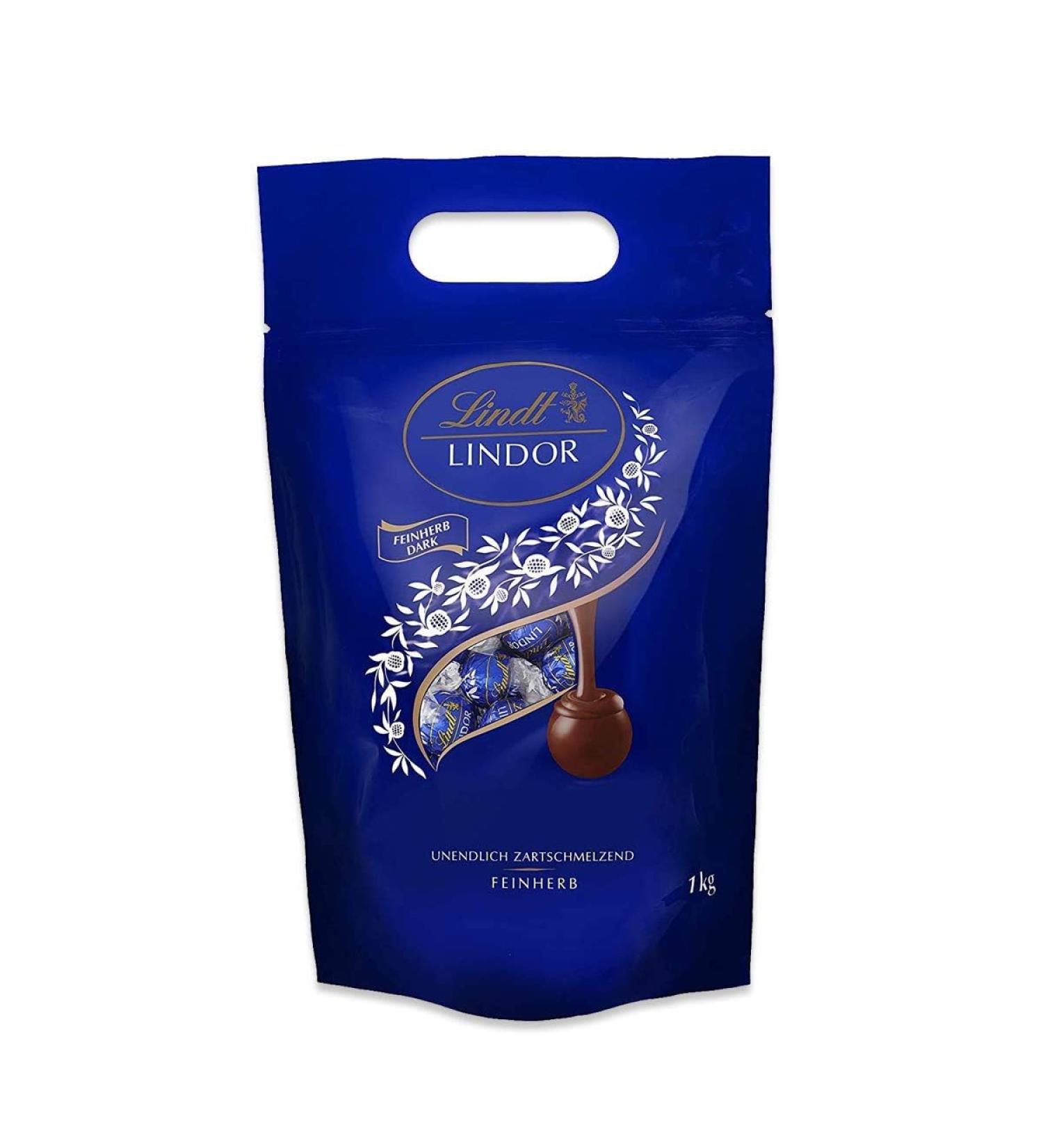 Lindt Lindor Chocolate Balls - Fine Herb 1 kg Resealable Bag | Approx. 80 Dark Chocolate Balls | Perfect Chocolate Gift - Buy Online on GoSupps.com
