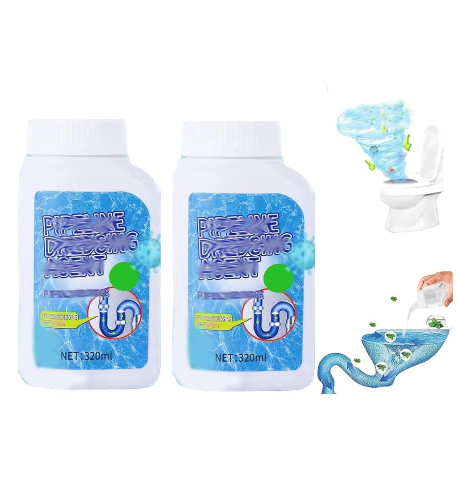 Pipeline Dredging Agent Drain Cleaner Drain Clog Remover Agent Powerful Pipe Dredging Agent Kitchen Unblocker Sink Drain Cleaner Powder 2pcs - Buy Online on GoSupps.com