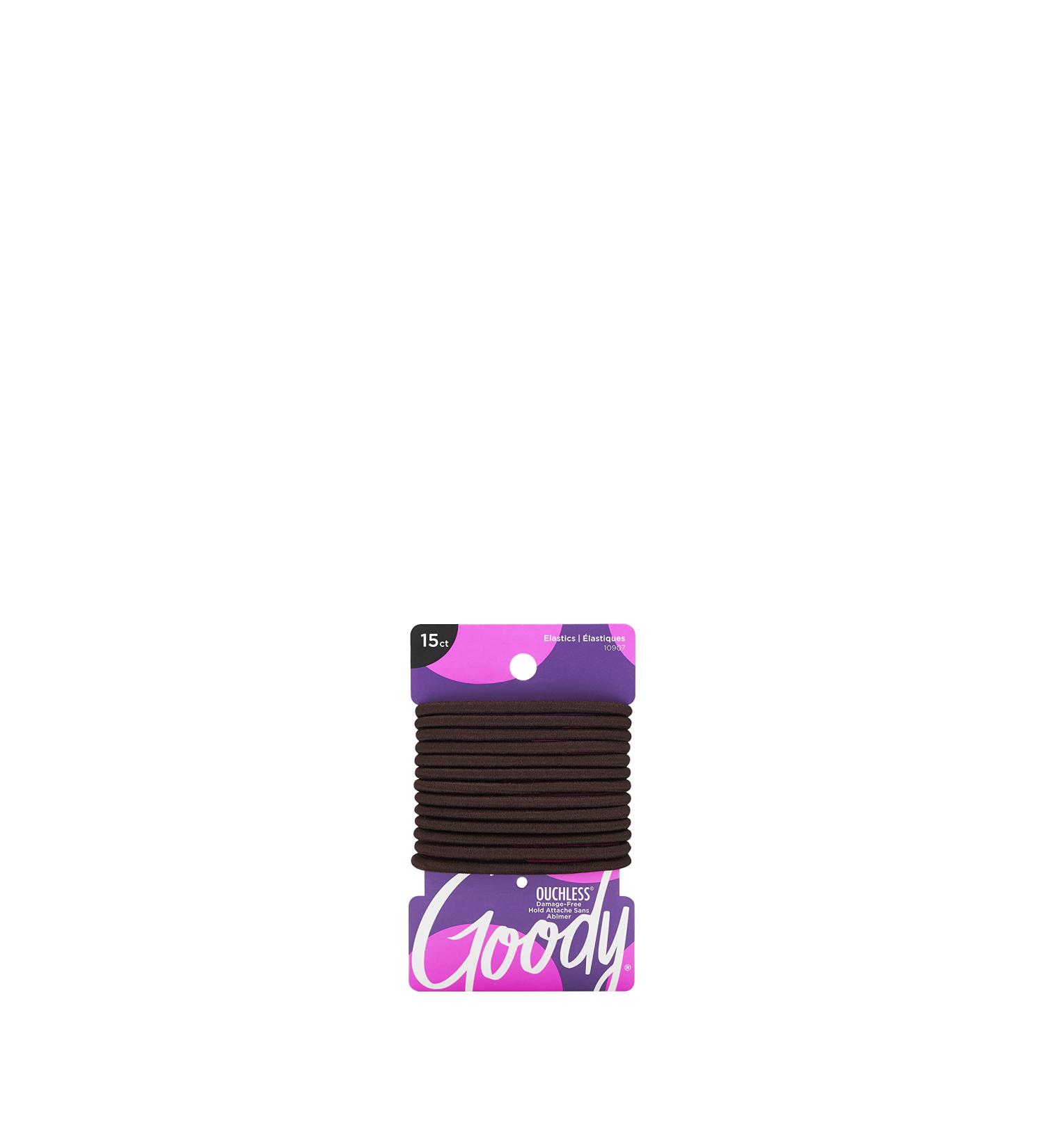 Goody Ouchless Elastic Hair Bands Brown Non Metal 15 Elastics by Goody - Buy Online on GoSupps.com