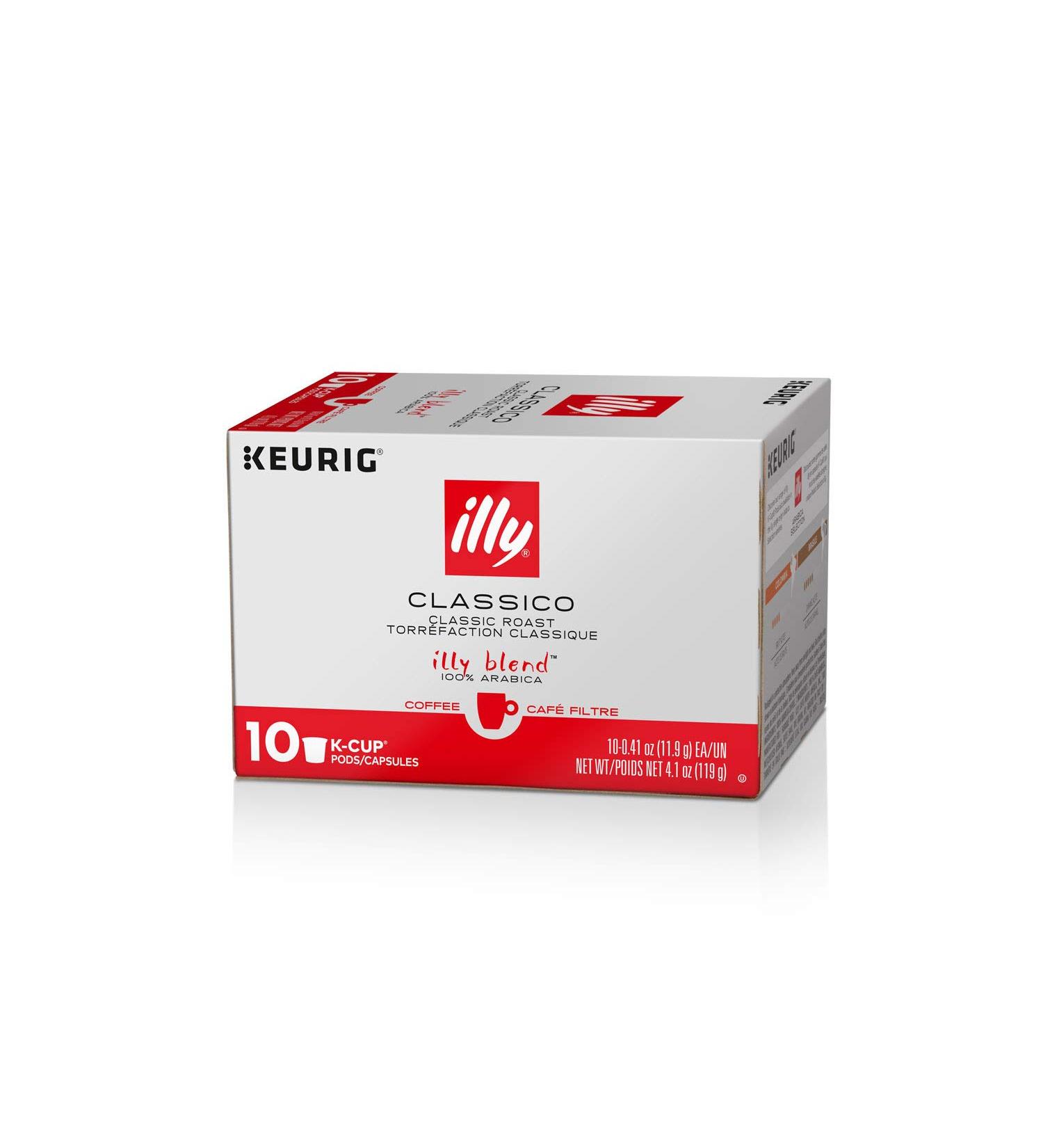 illy K-Cup Coffee Pod Smooth and Balanced Medium Roast Coffee K-Cups Made with 100% Arabica Coffee All-Natural No Preservatives Coffee Pods for Keurig Coffee Machines 10 Count (Pack of 6) 6 Pack Classico 10 Count (Pack of 6) - Buy Online on GoSupps.com