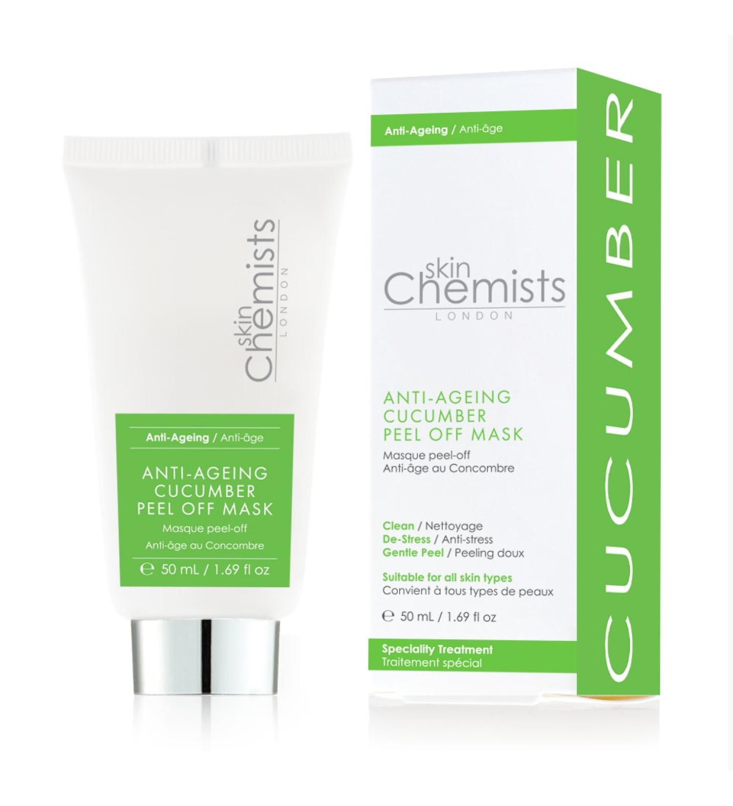skinChemists Anti-Ageing Cucumber Peel Off Mask - Instant Blackhead Remover & Deep Cleansing - Natural Chamomile - 50ml - Buy Online on GoSupps.com