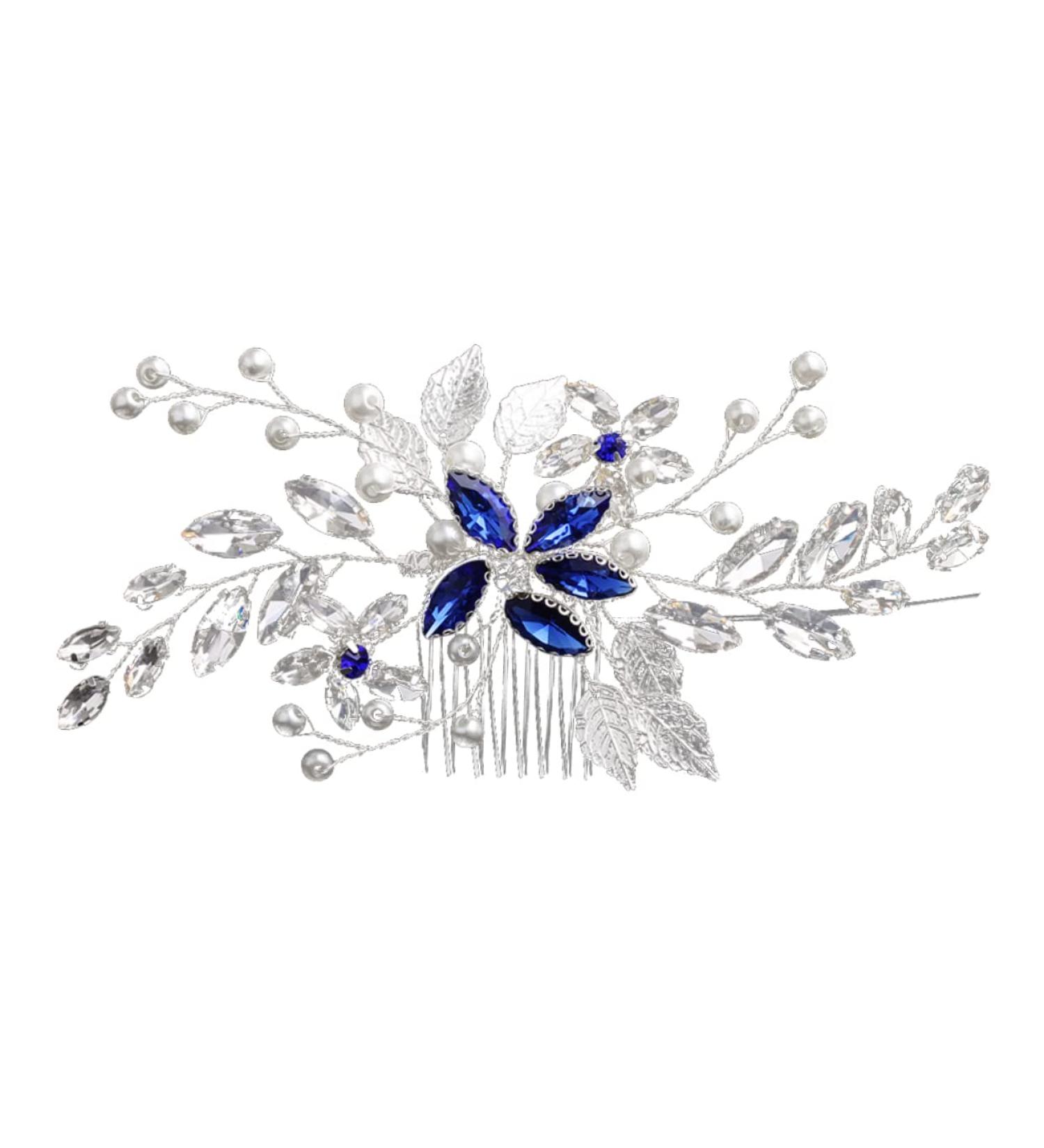 DOITOOL 1pc Bridal Hair Comb Hair Barrettes for Women Flower Hair Comb Combs for Women Crystal Hair Comb Pearl Wedding Comb Tiara Hair Comb for Bride Alloy Comb Simple Banquet Accessories - Buy Online on GoSupps.com