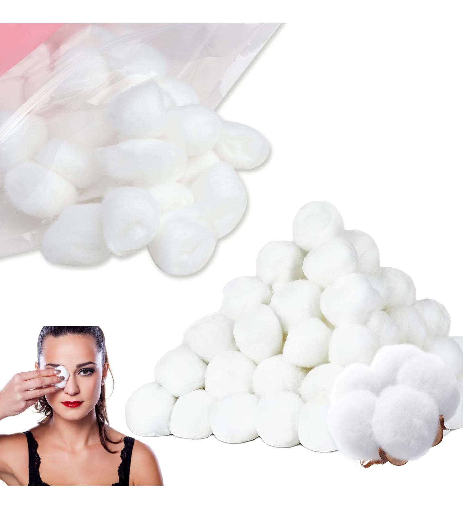 Lotbun 200 White Round Cotton Balls | Premium Cosmetic Cotton Balls for All Your Beauty Needs | Buy Internationally - Buy Online on GoSupps.com