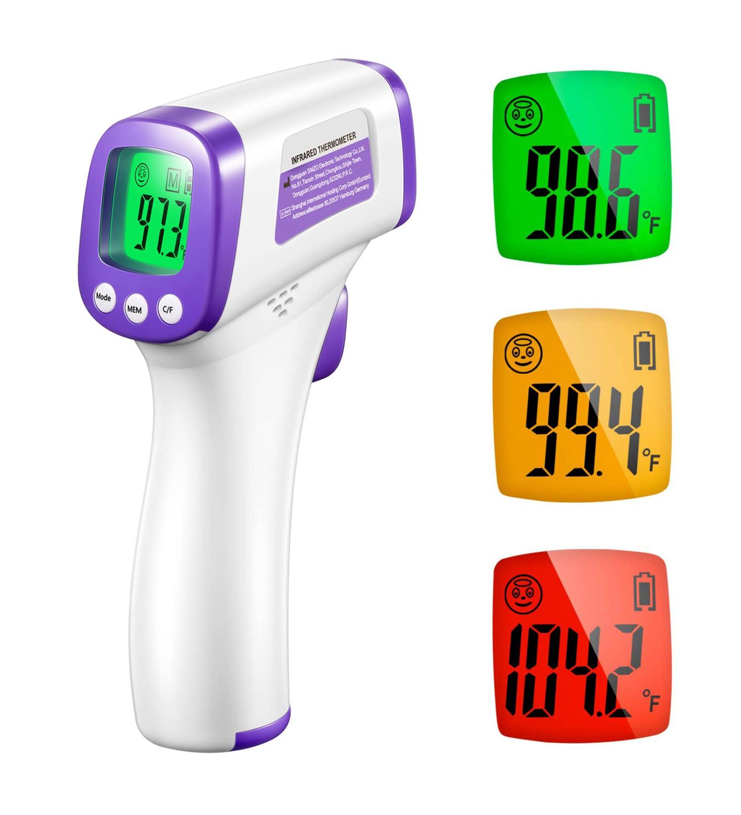 Accurate Non-Contact Infrared Thermometer for Adults | Forehead Fever Alarm & Memory Function - Buy Online on GoSupps.com