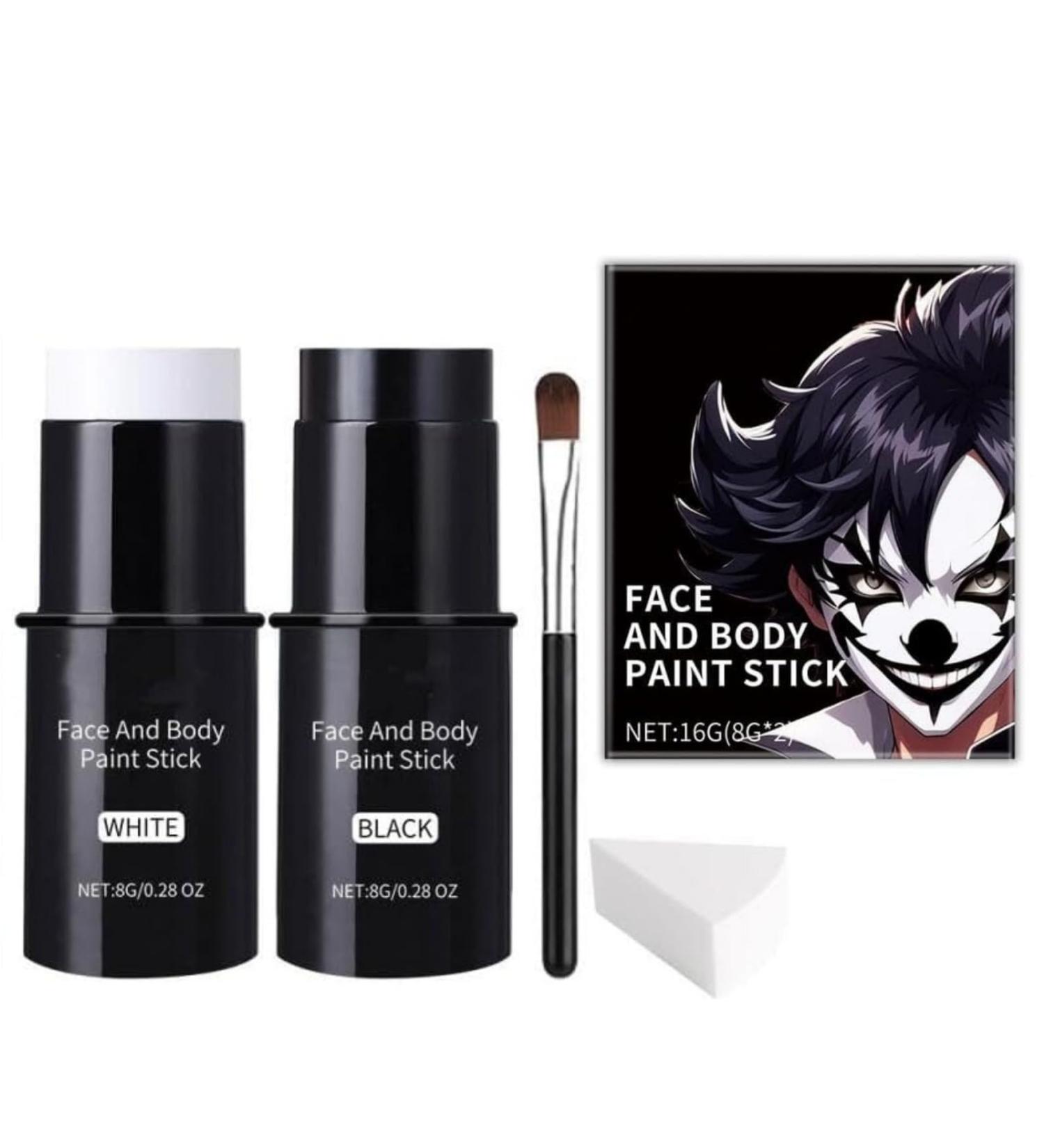  G n rique Face Painting Stick Kit for Halloween White Halloween Face Makeup Pencil Makeup Kit Face Painting Halloween Professional Painting Children Adult Women Face Body Paint Eye Joker Carnival - Buy Online on GoSupps.com