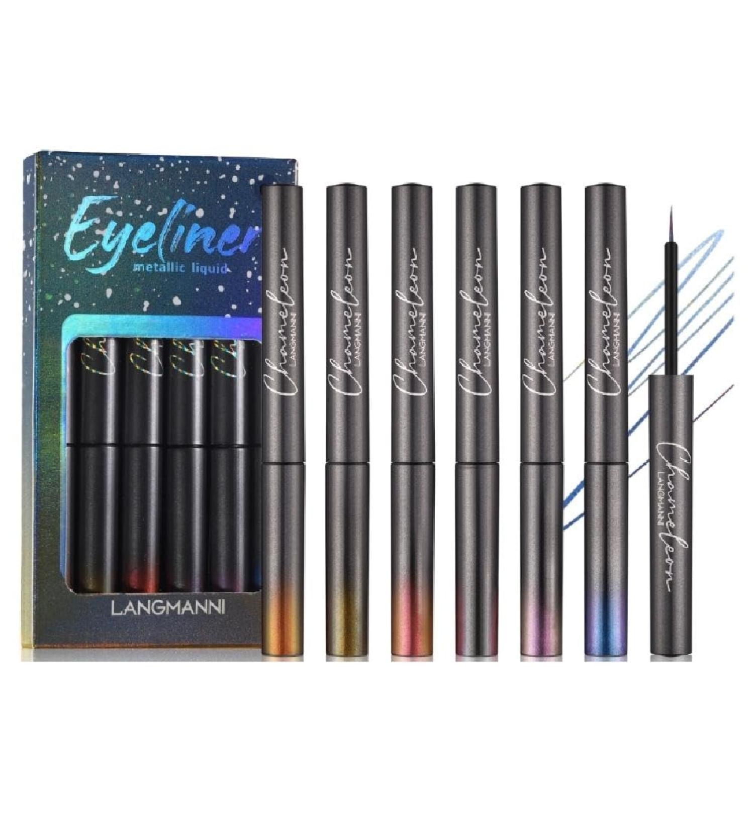 Eye Catching Shimmering Liquid Glitter Eyeliner Collection Colorful Sparklings Eyeliners Waterproof Long Lasting Formula Shimmers Liquid Eyeliner Quick Drying Eyeliner Smudge Proof Eyeliner Eyeshadow - Buy Online on GoSupps.com