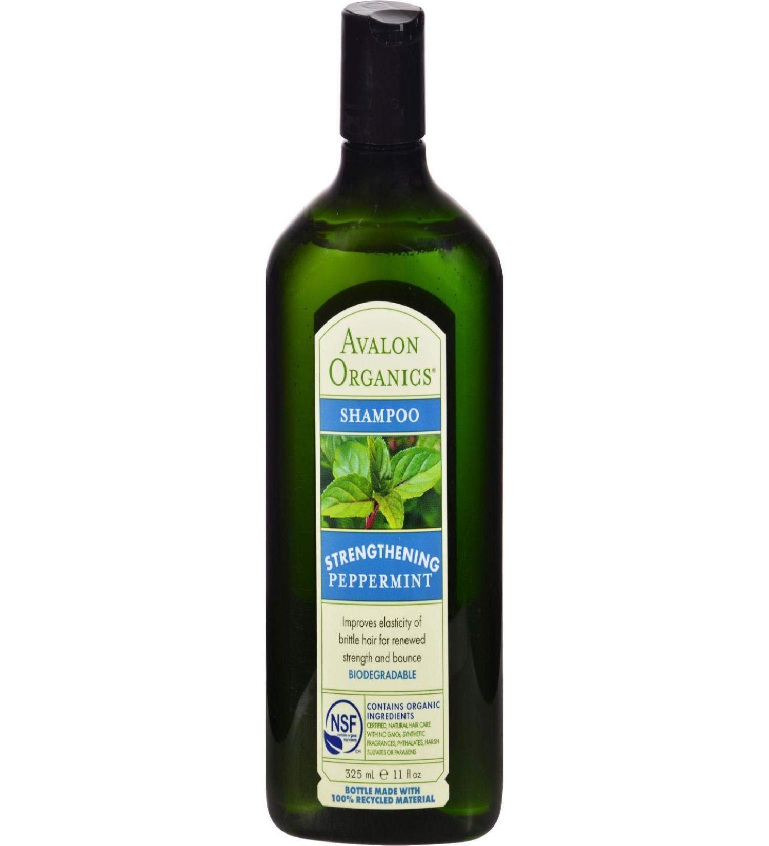 Avalon Organics Peppermint Strengthening Shampoo 11 fl oz | Natural Hair Care - Buy Online on GoSupps.com