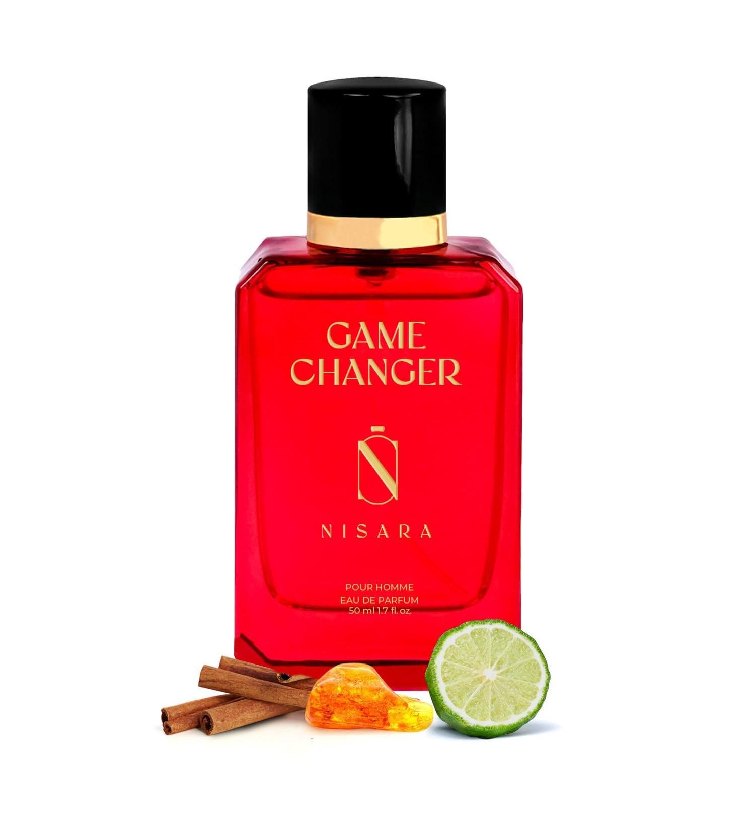 Nis-ara Game Changer Perfume for Men - 50 ml | Long Lasting Eau De Parfum| Premium Perfume | Warm Spicy Fragrance - Buy Online on GoSupps.com