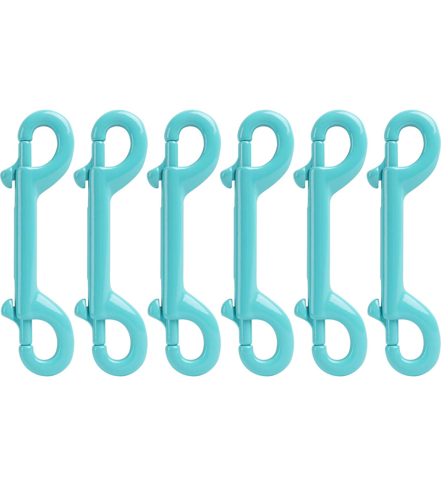 Marine Grade Double Ended Bolt Snap Diving Hook Clips - 316 Stainless Steel - Large 4-1/2'' - Light Blue - Buy Online on GoSupps.com