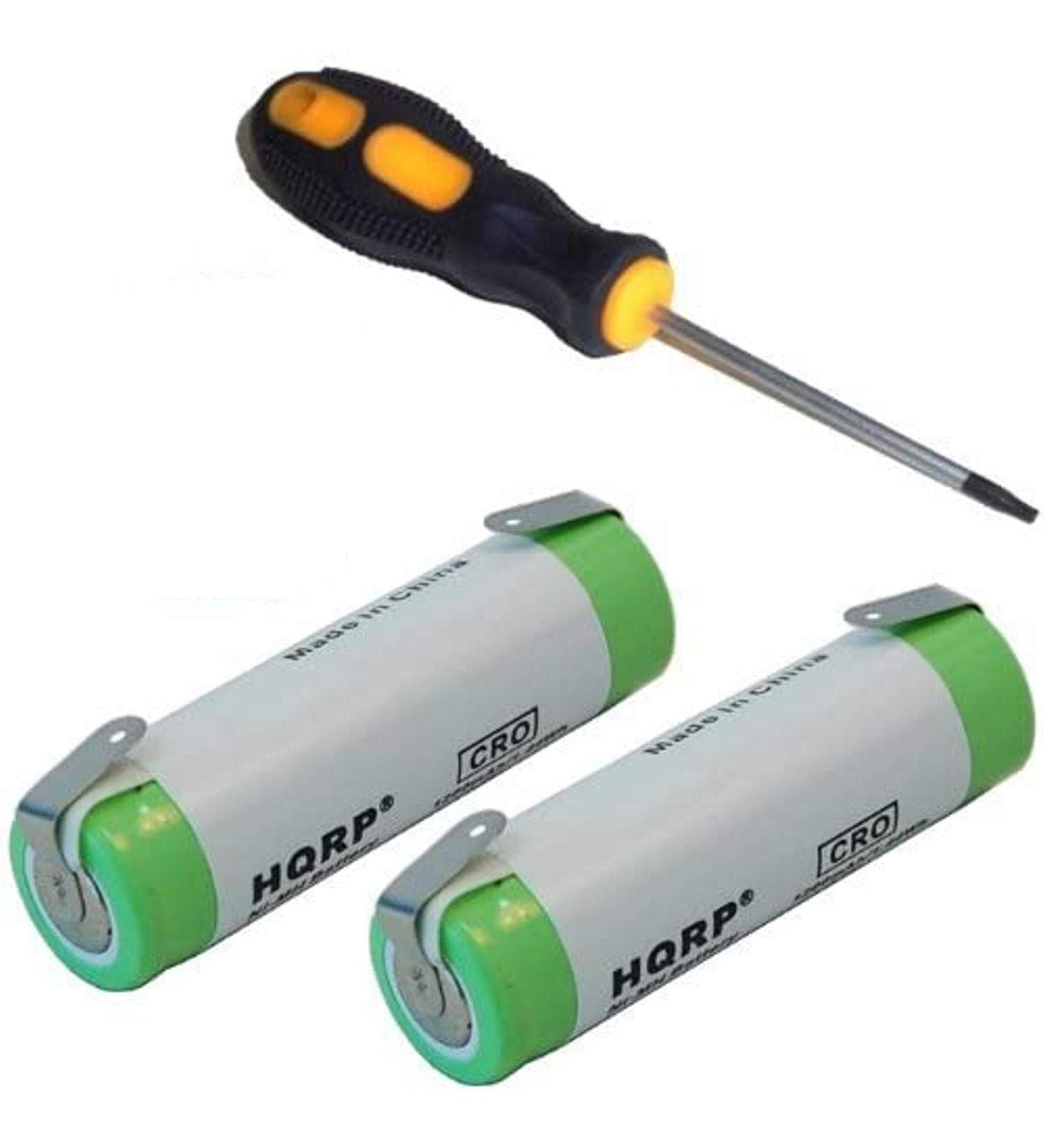 HQRP 2-Pack Batteries Compatible with Braun 5520 5525 5526 6515 6520 Type 5705 6550 Type 5704 6525 Type 5703 CruZer1 Model Z20 2675 Type 5732 Razor/Shaver Plus Screwdriver - Buy Online on GoSupps.com