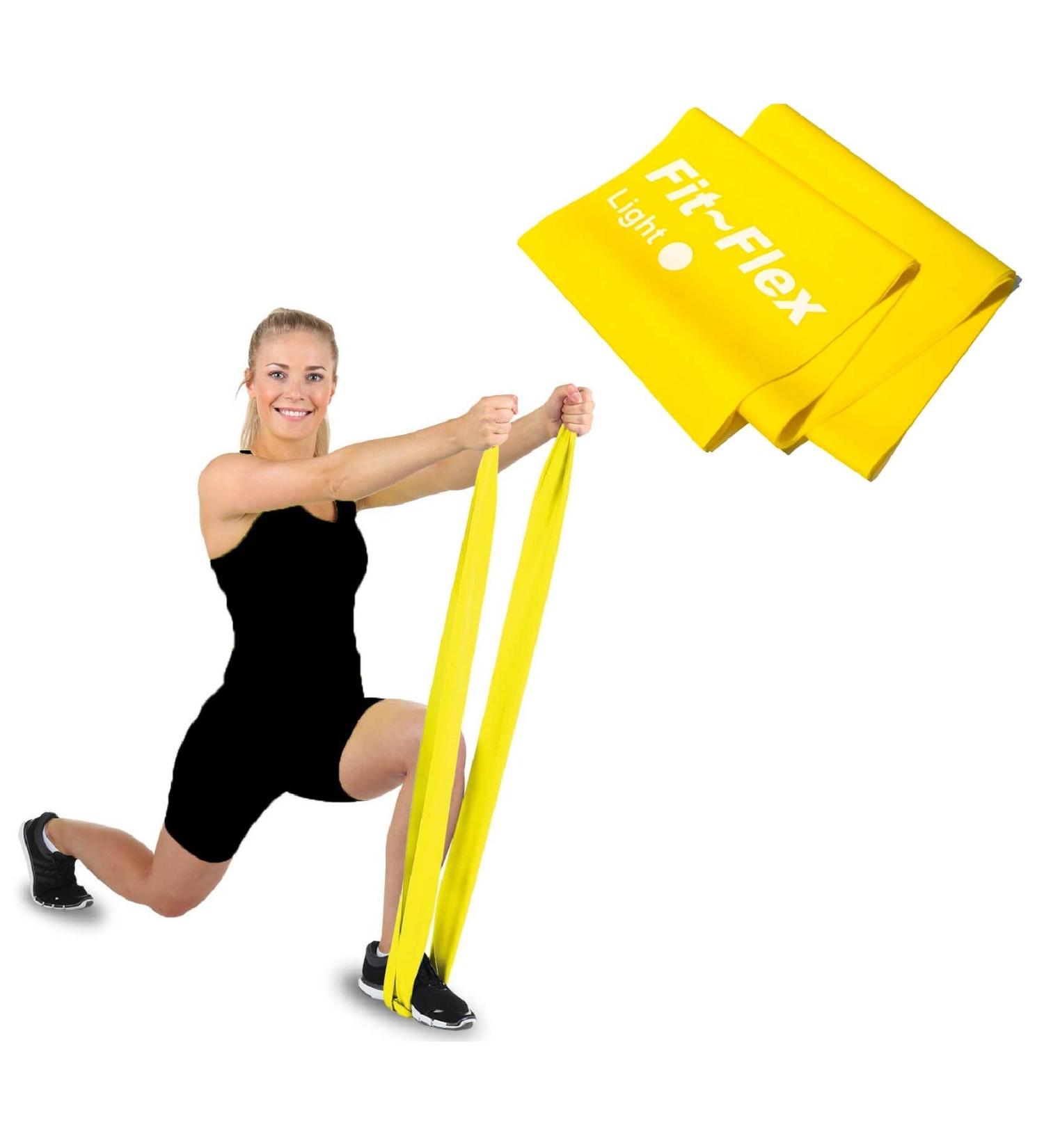 Fit-Flex Resistance Band - 2m Length - 3 Flex Options - Yellow - Buy Online on GoSupps.com