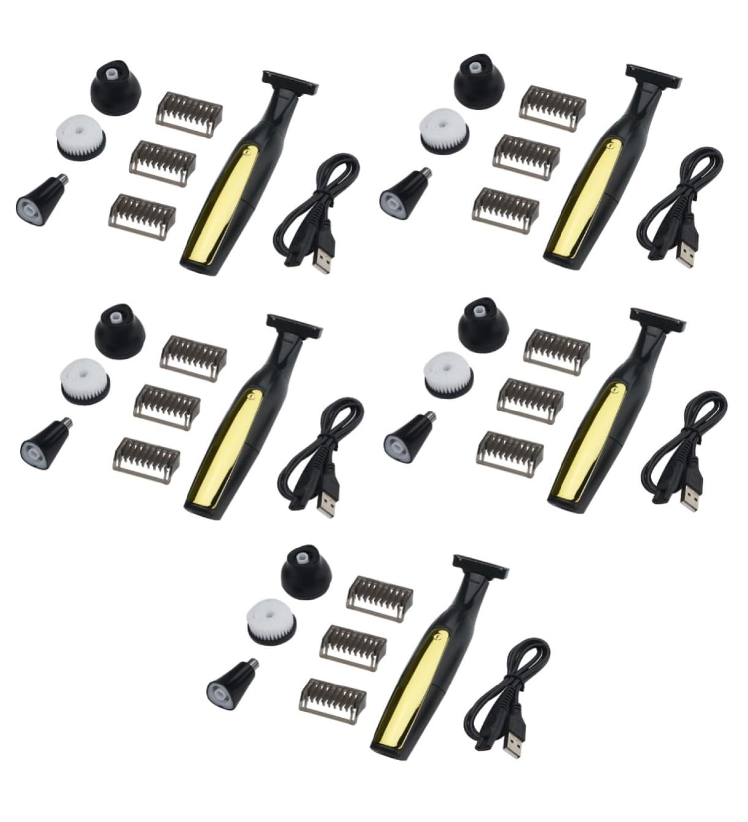 FRCOLOR Household Man Trimmer | 5-Piece Nose Hair Trimmer Set | Travel-Friendly Electric Razor | Triple Stainless Steel Design - Buy Online on GoSupps.com