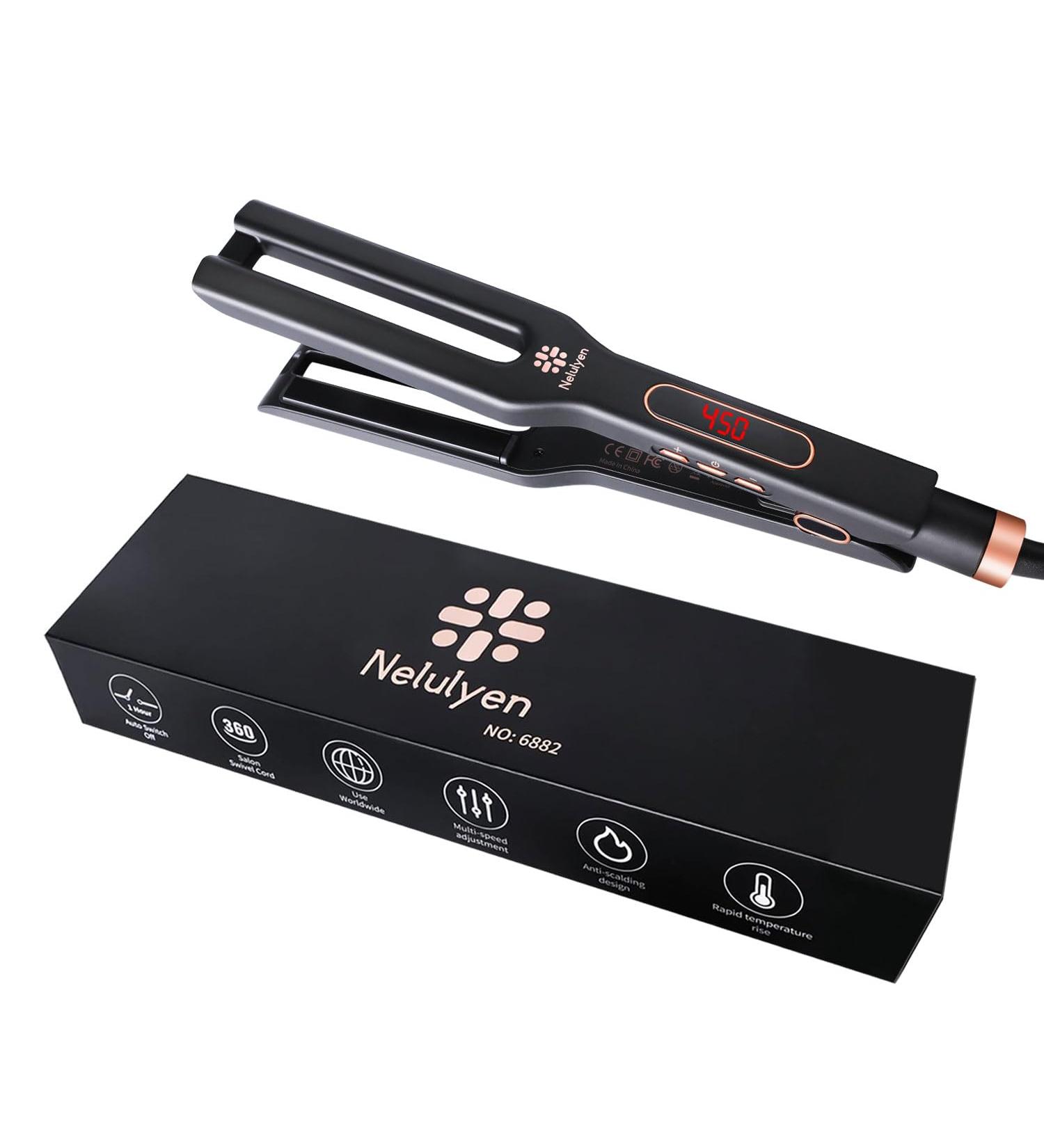 Buy Professional Ceramic Hair Straighteners - Dual Plate PTC Flat Iron for Thick Hair | Ten-Speed Temperature Control for Salon-Grade Styling - Buy Online on GoSupps.com