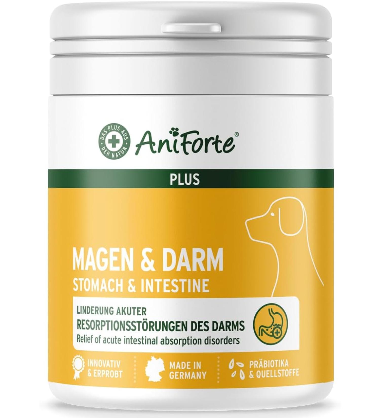 AniForte Stomach & Intestines Dog Tablets 90 Pieces for Acute Diarrhea & Gastrointestinal Health | Prebiotics for Intestinal Flora - Buy Online on GoSupps.com