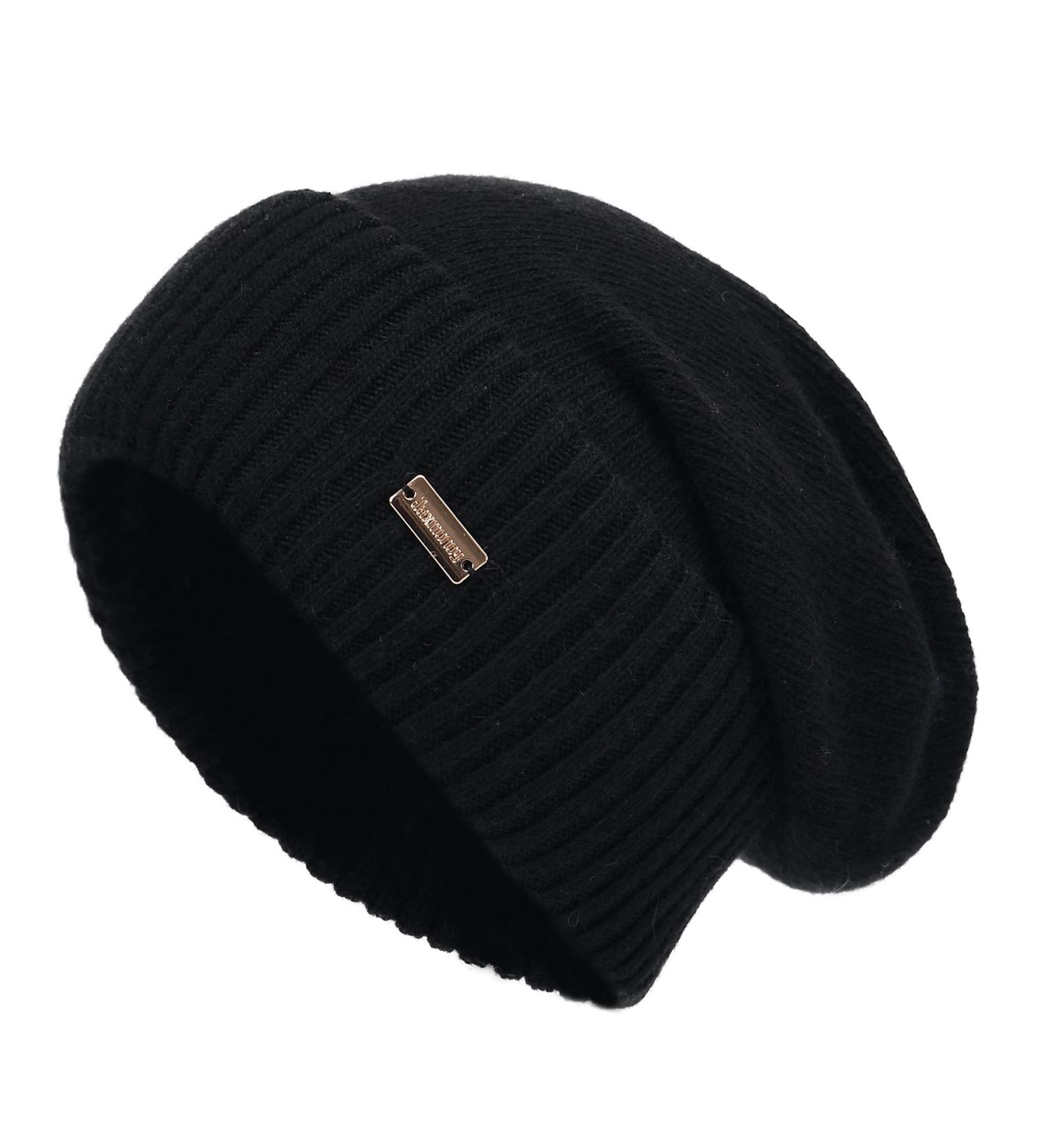 Jaxmonoy Cashmere Slouchy Beanie for Women | Lightweight Winter Knit Hat - Buy Online on GoSupps.com