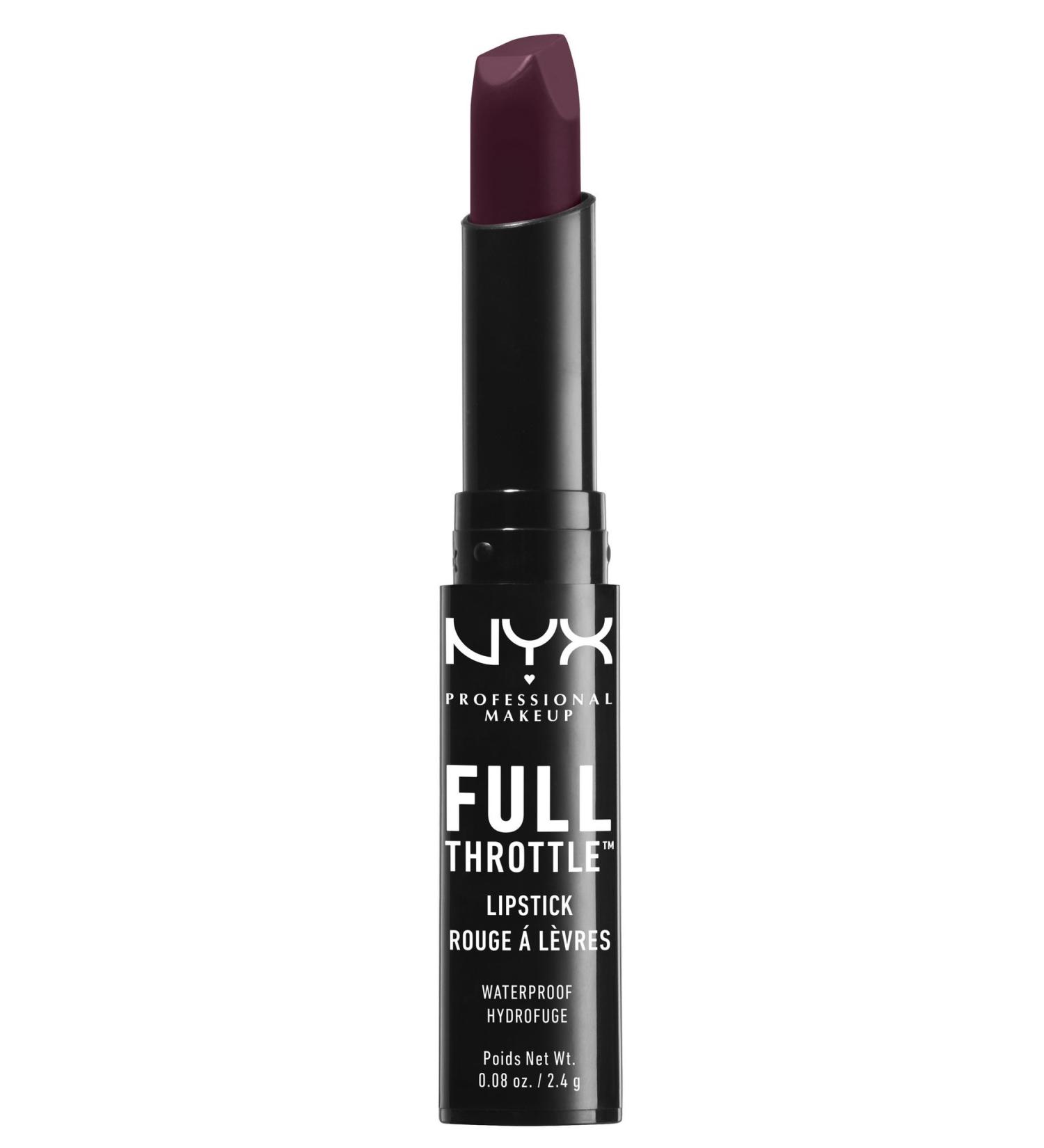 NYX Cosmetics Full Throttle Lipstick Night Crawler - Intense Matte Finish - Buy Online on GoSupps.com