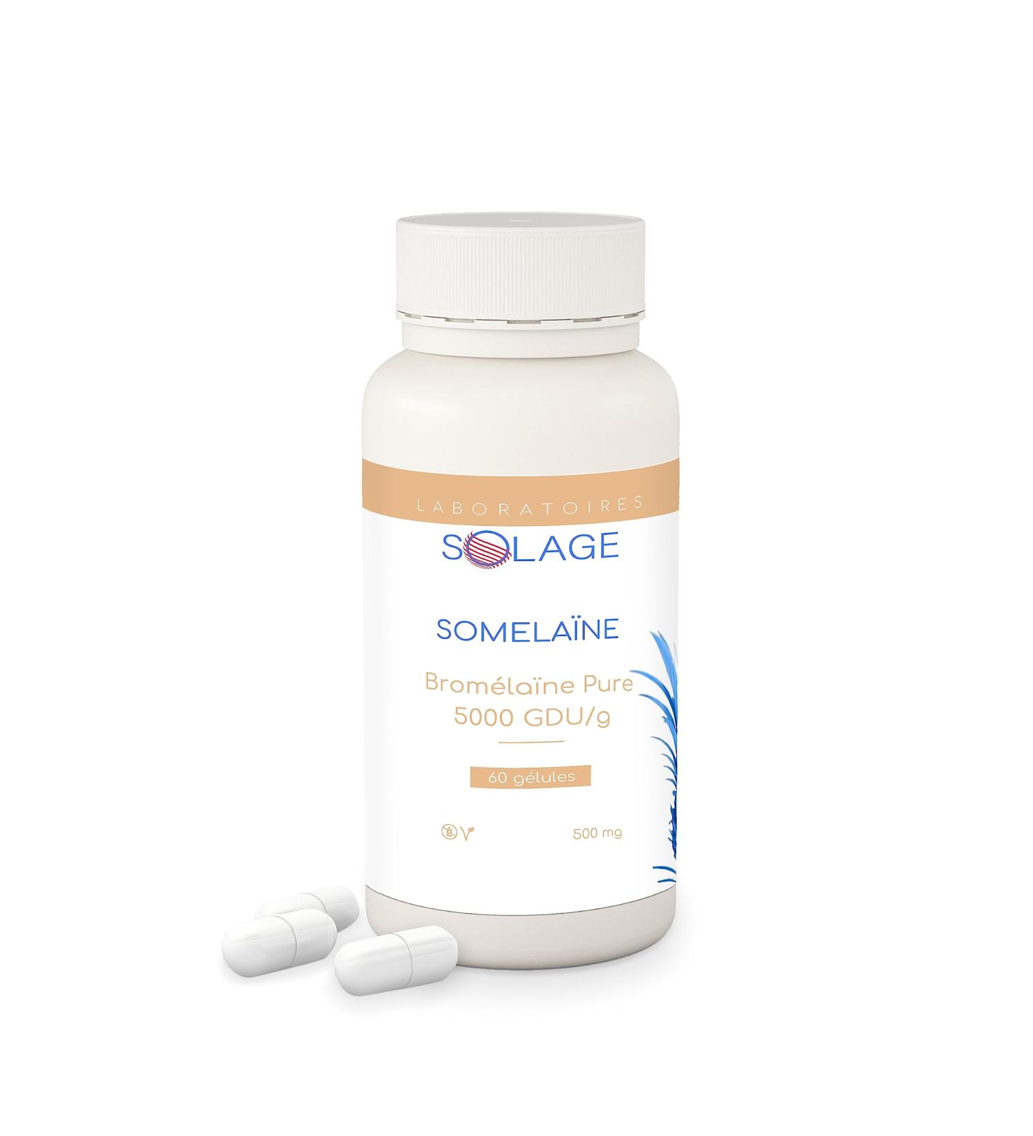 Pure Ultra Concentrated Bromelain 10 000 F.I.P/gr- Natural Pineapple Extract Digestion Tendons Recovery Immunity Line Vegan Made in France by SOLAGE Laboratories - Buy Online on GoSupps.com