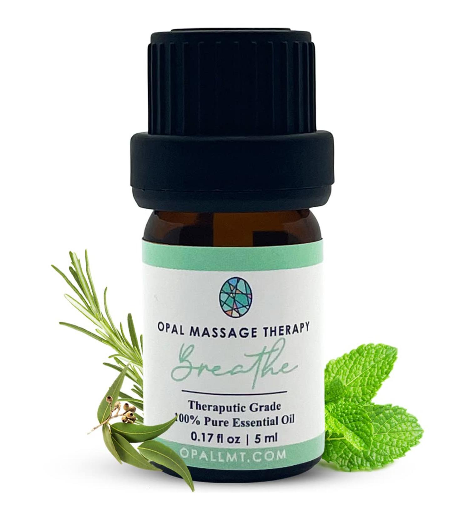 Premium Breathe Blend Therapeutic Natural Essential Oil Opal Massage Therapy