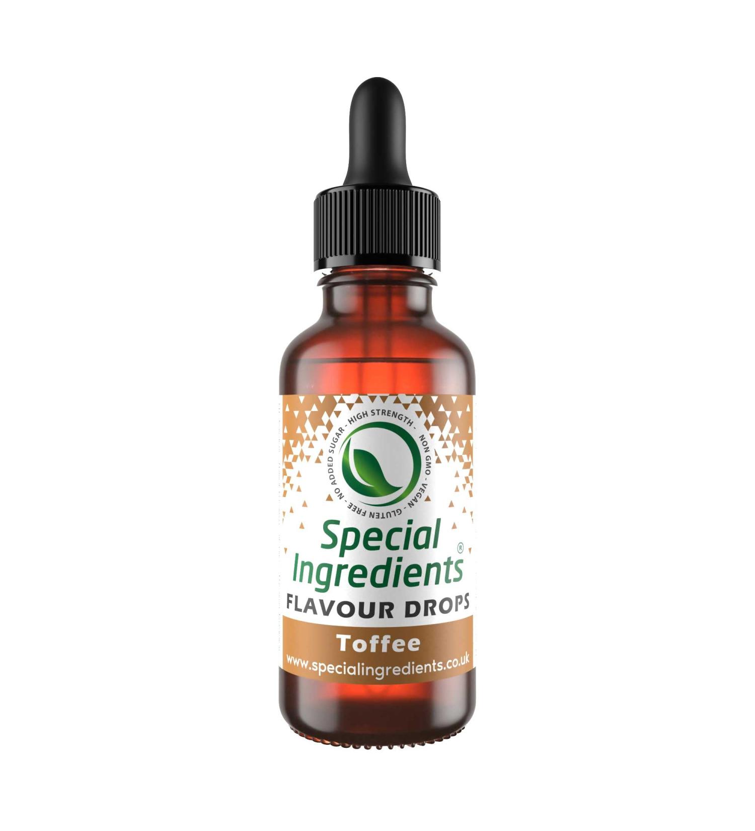 Toffee Flavour Drop 30ml - Highly Concentrated Vegan Food Flavouring - Buy Online on GoSupps.com
