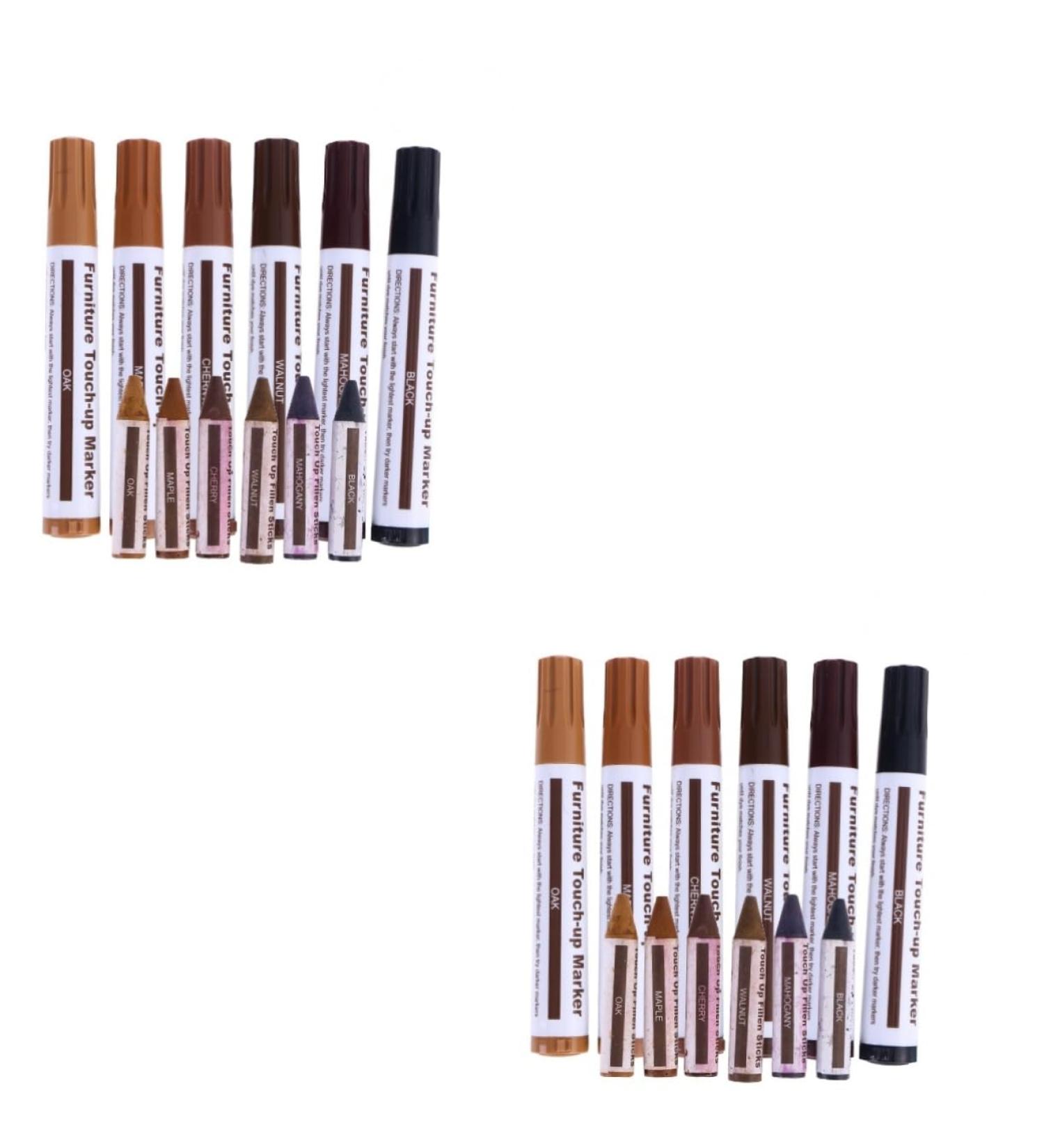 Healeved 2pcs 12 1 furniture scratch repair wooden furniture repair furniture touch up pen floor repair kit As Shownx2pcs 1 count (Pack of 1) - Buy Online on GoSupps.com