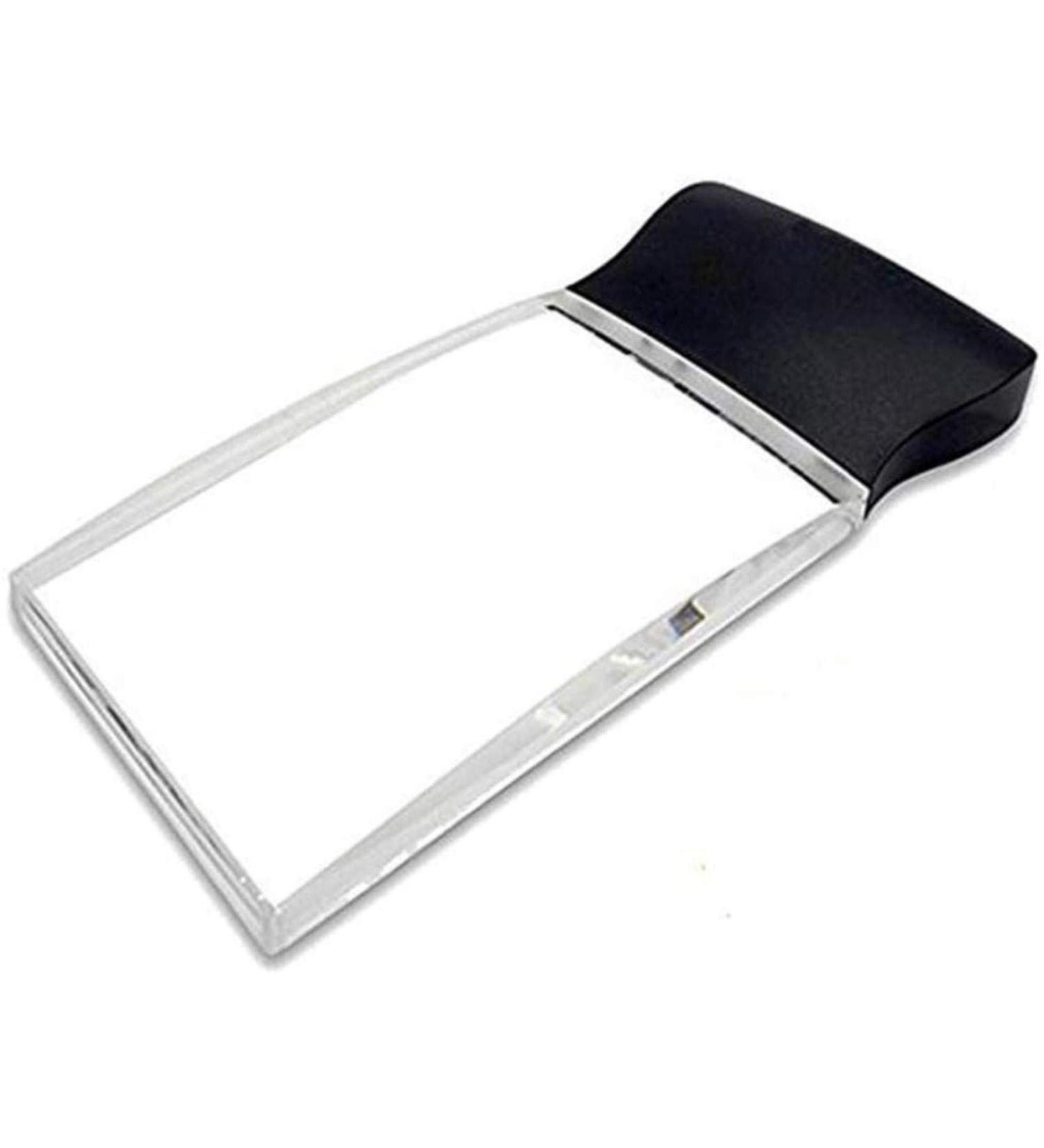 3 Led Magnifying Glass 2X Rectangle Super High Clarity Magnifier for Reading Maps - Watch Repair Loupe Low Vision Aids