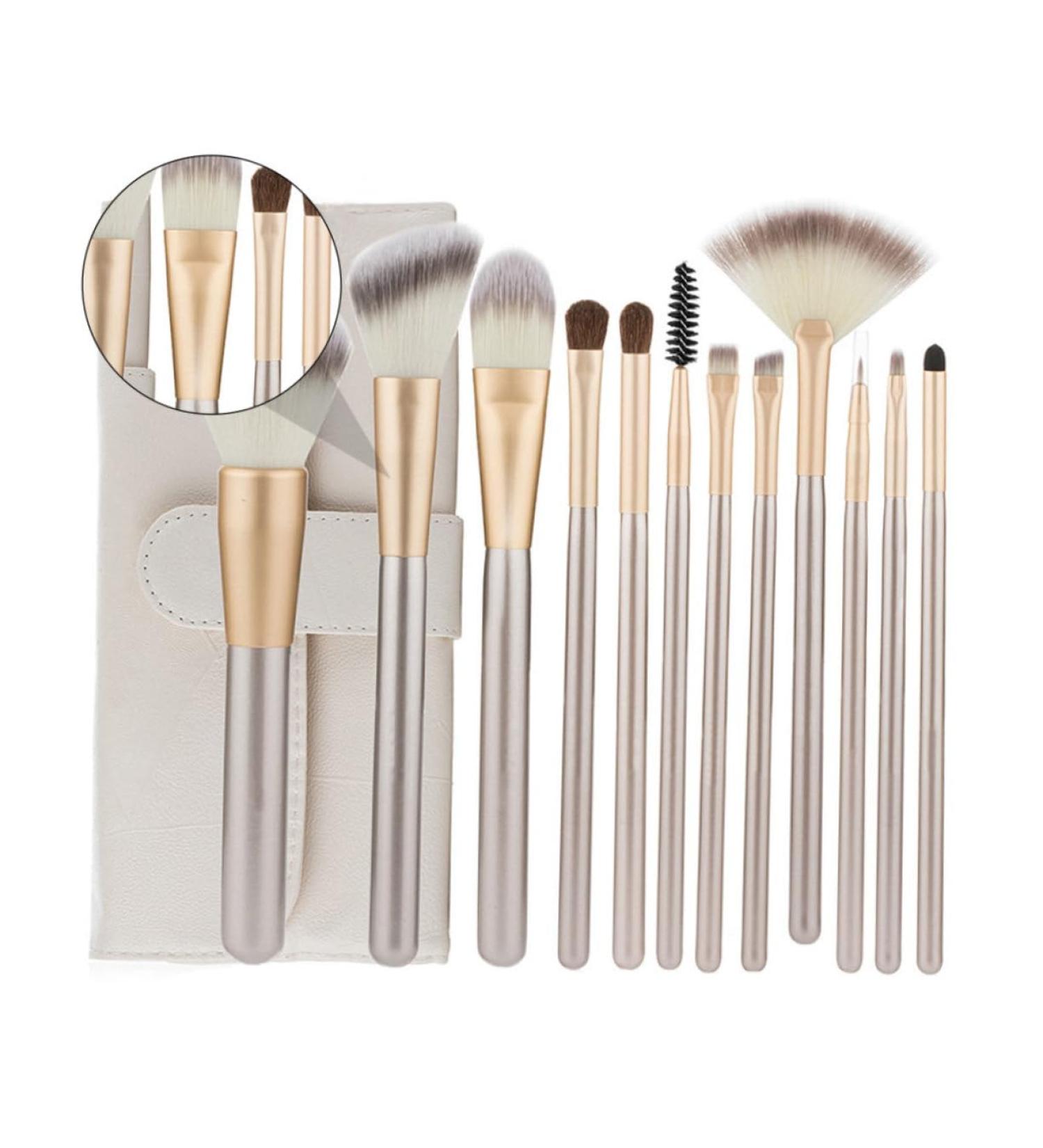 Professional Makeup Brush Set - 10-Piece Nylon Cosmetic Kit for Flawless Application | Eyebrow Powder Blush & More - Buy Online on GoSupps.com