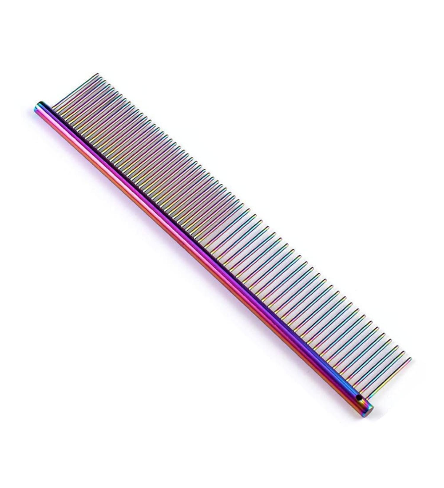 1 Piece Pet Comb Stainless Steel Dog Comb Cat and Dog Metal Comb Pet Detangling Grooming Tool for Small Large Medium Animals Cats Horses - Buy Online on GoSupps.com